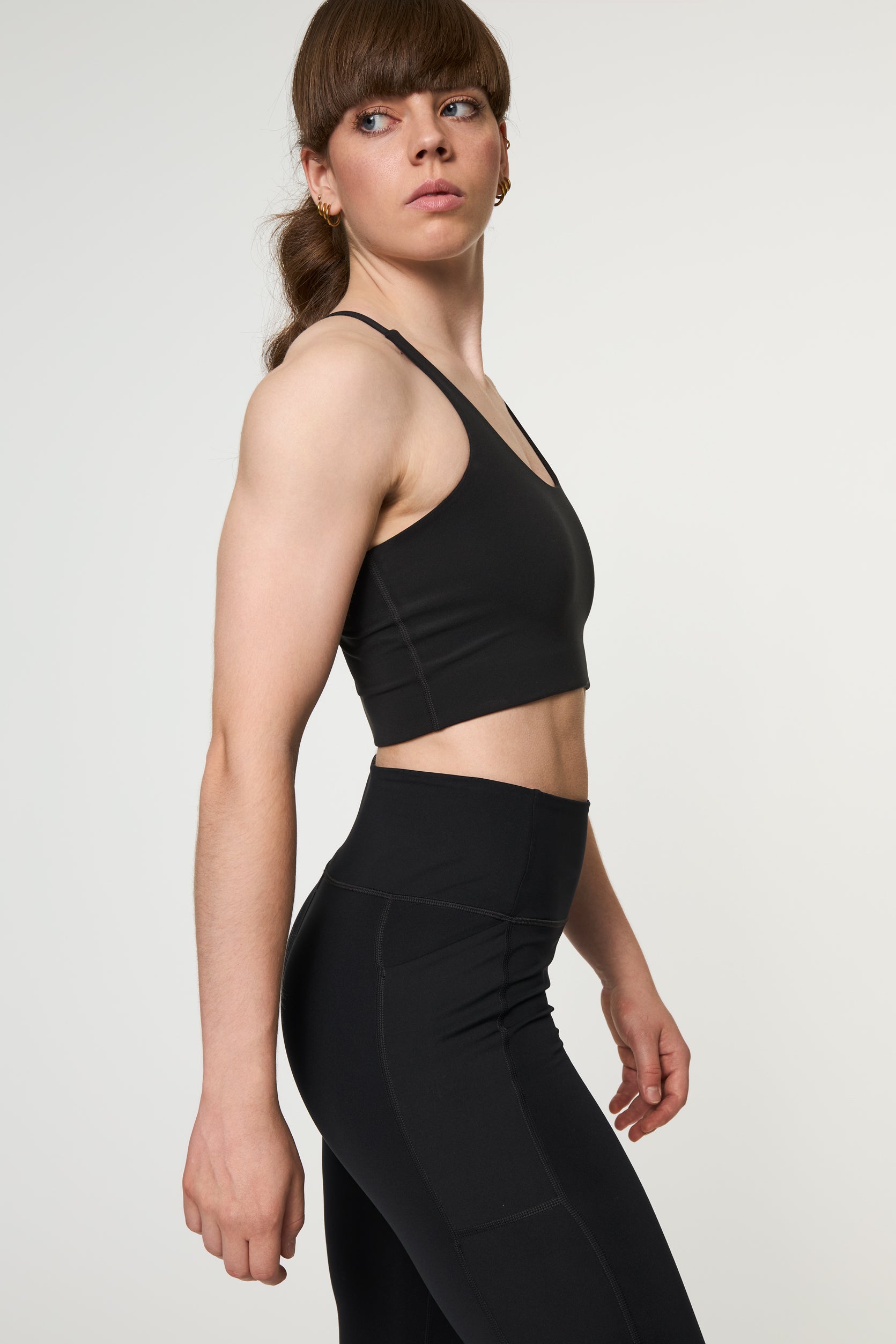 Float Cleo Halter Bra, Black