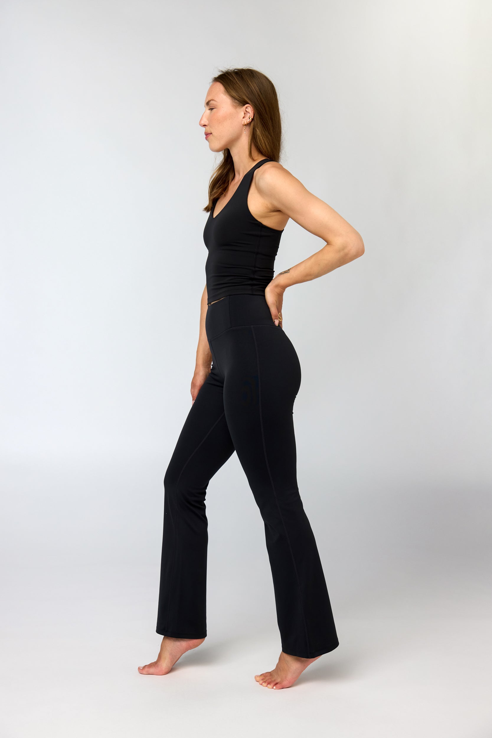 Float Zoe Tank, Cross-Back, Black