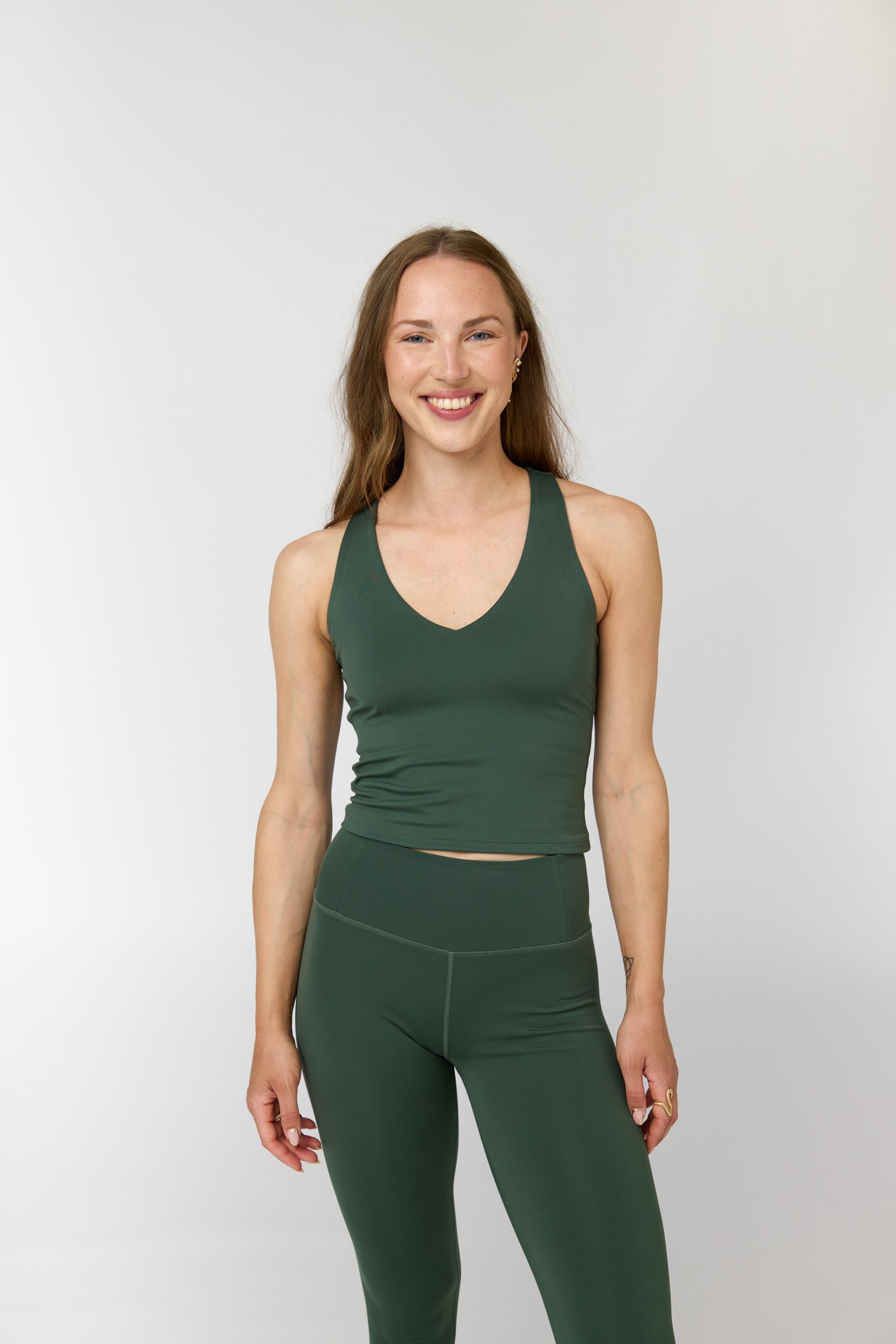 Float Zoe Tank, Cross-Back, Jungle