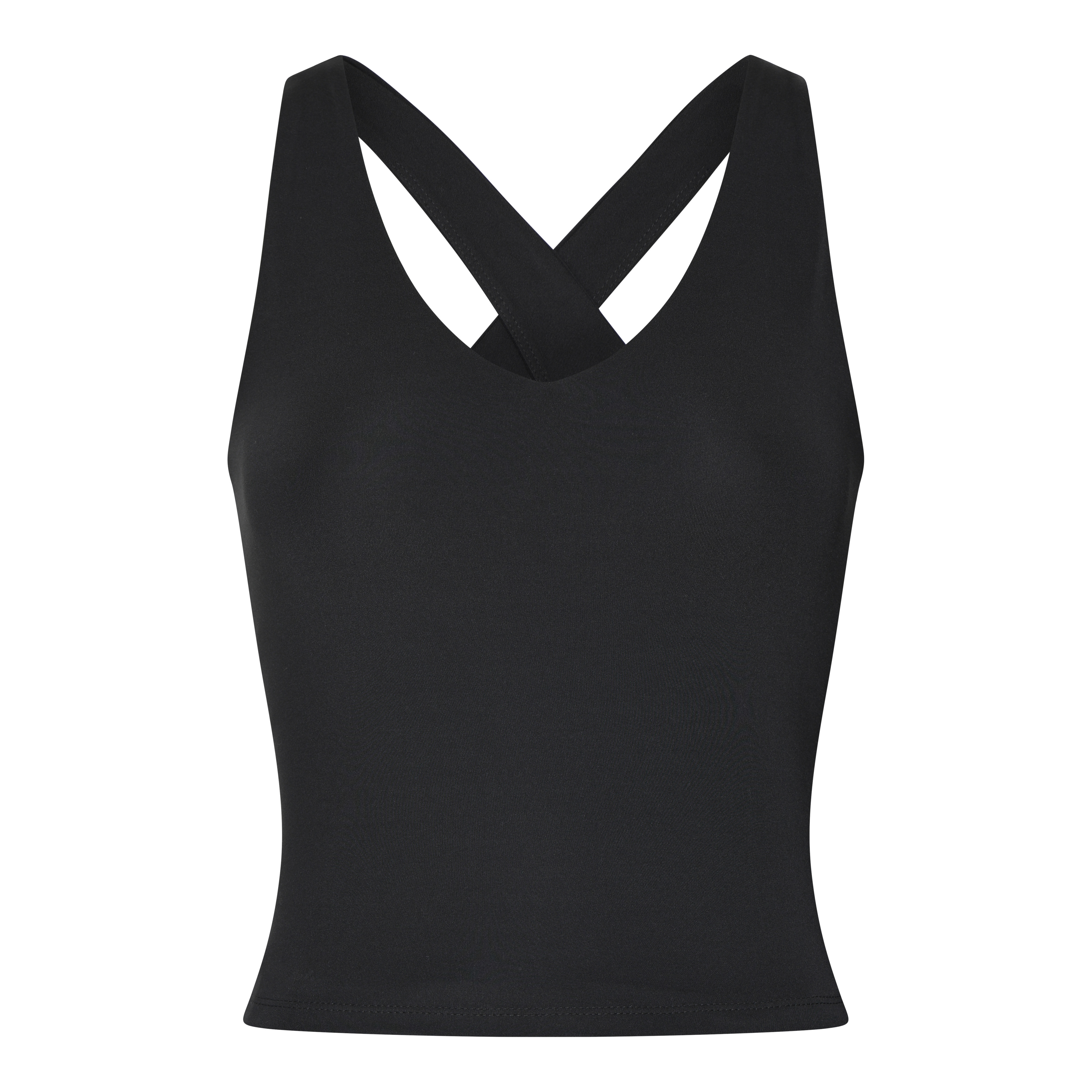 Float Zoe Tank, Cross-Back, Black