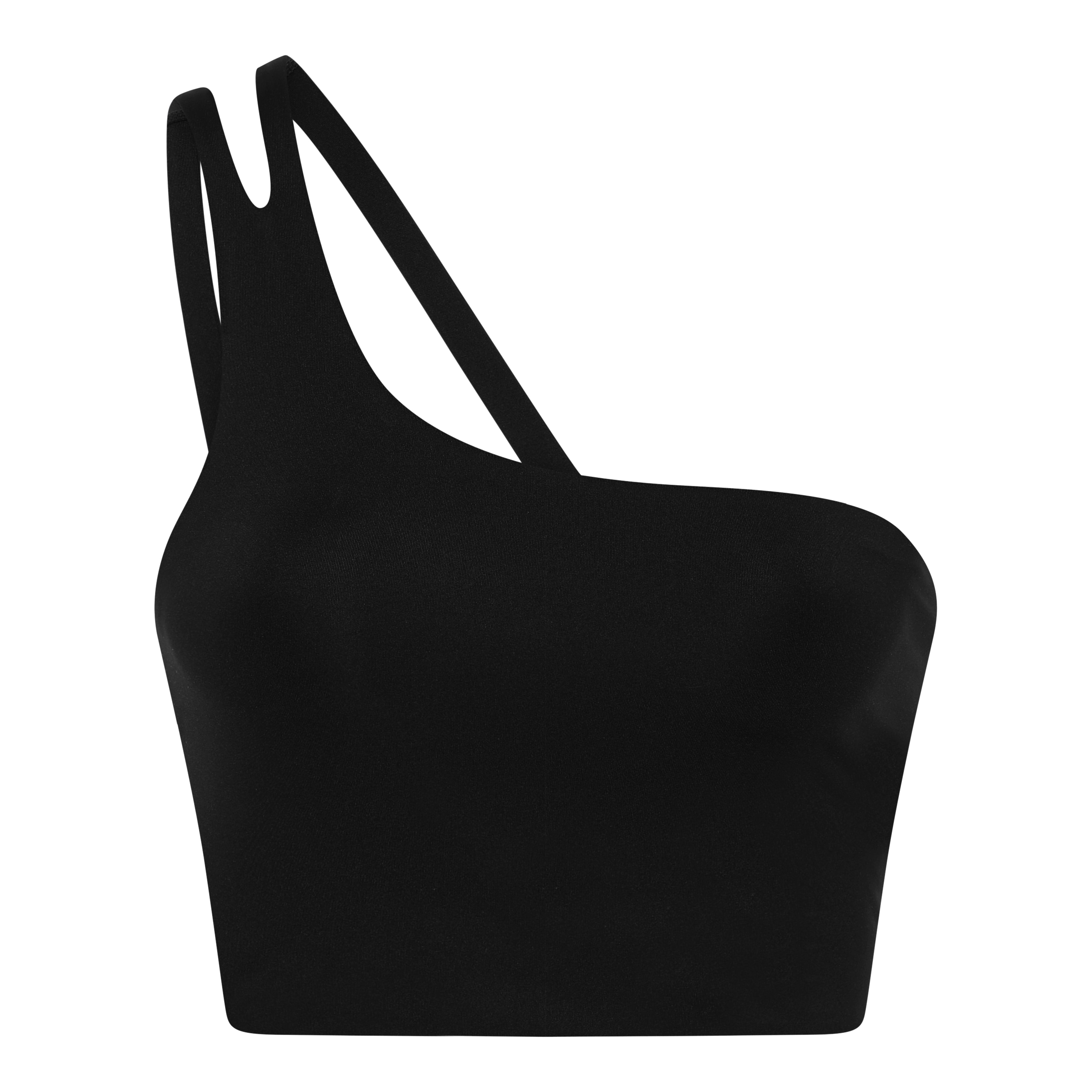 Uma One Shoulder Bra, Black