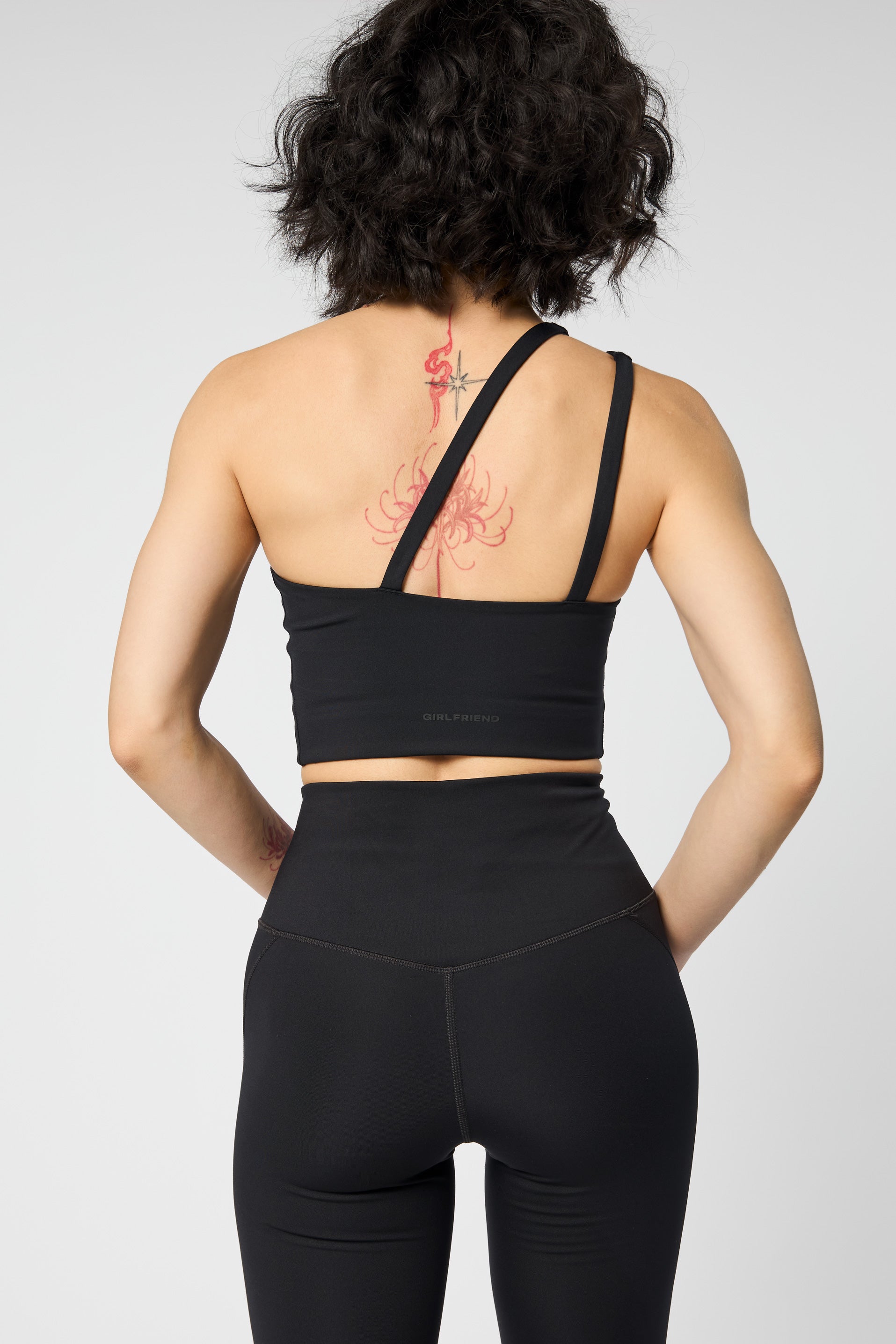 Uma One Shoulder Bra, Black