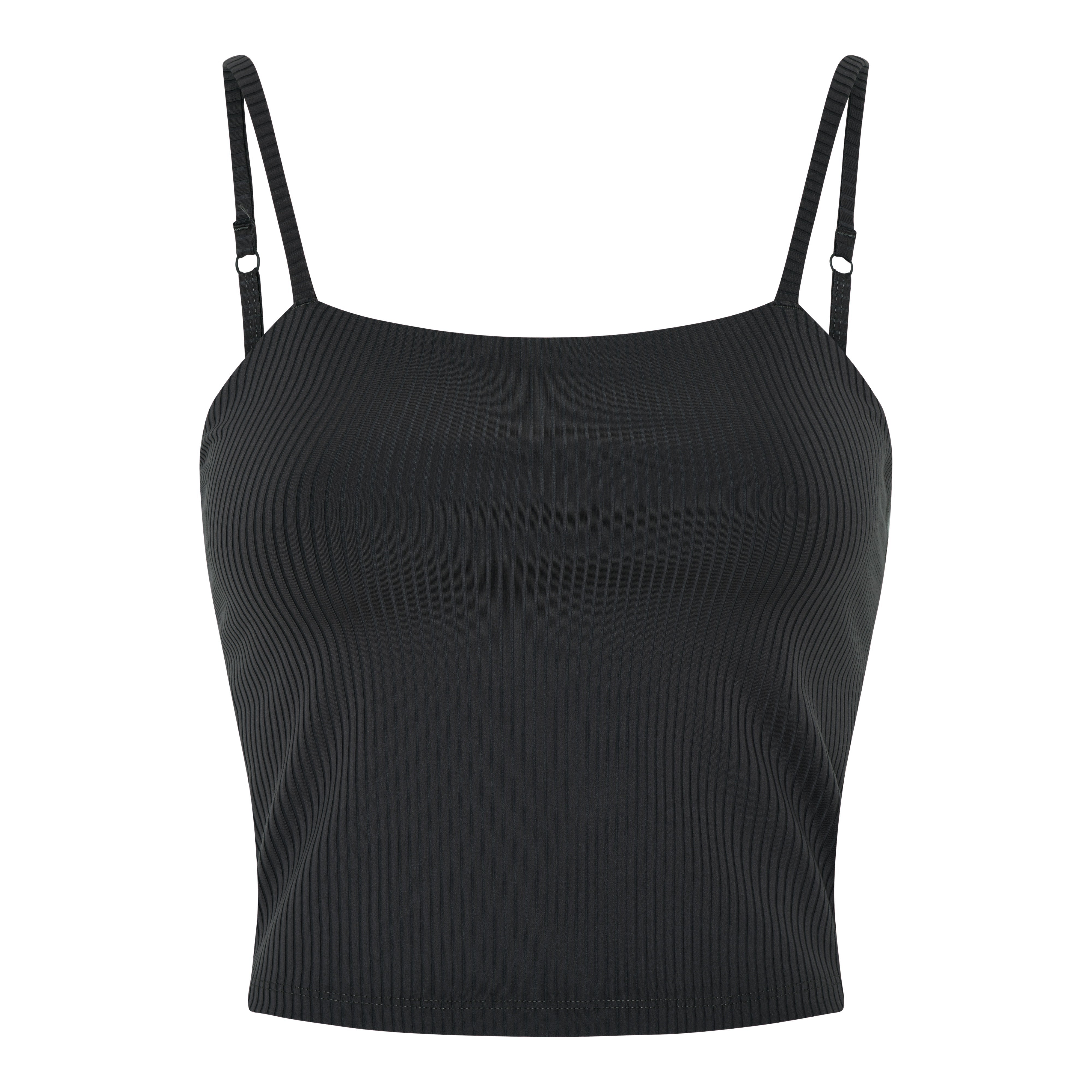 Rib Cami Top, Black