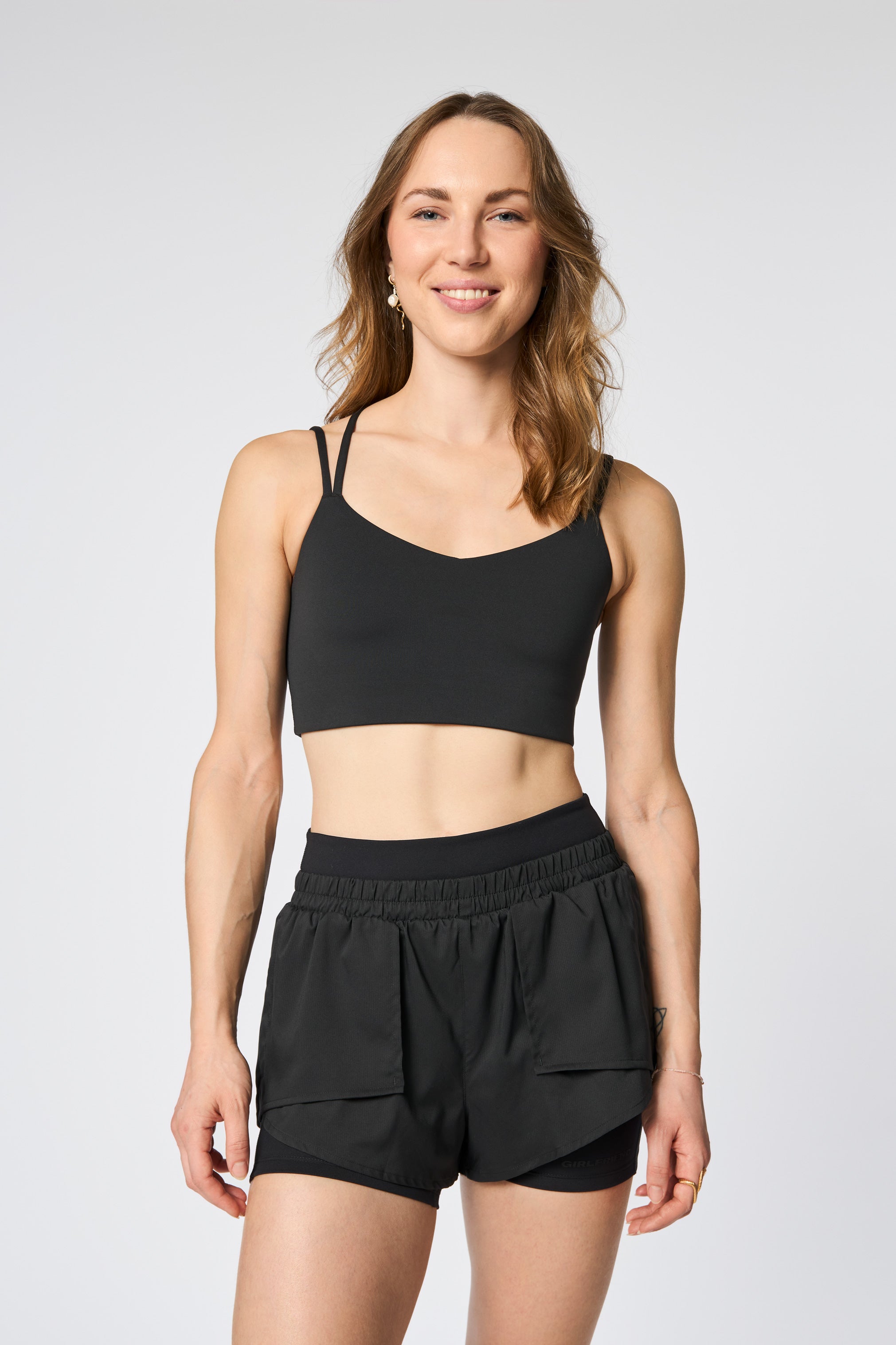 Float Noah Strappy Bra, Black