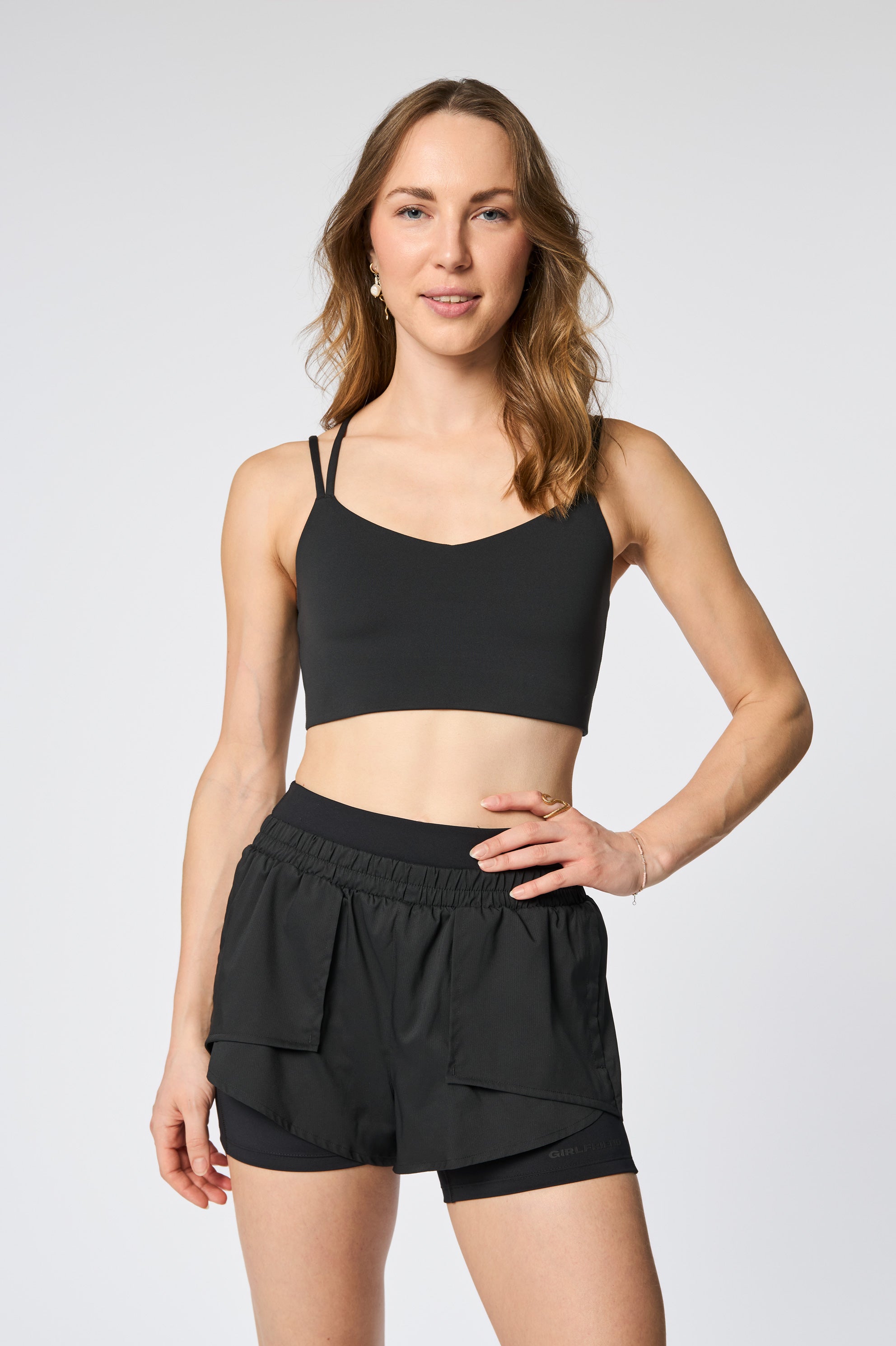 Float Noah Strappy Bra, Black