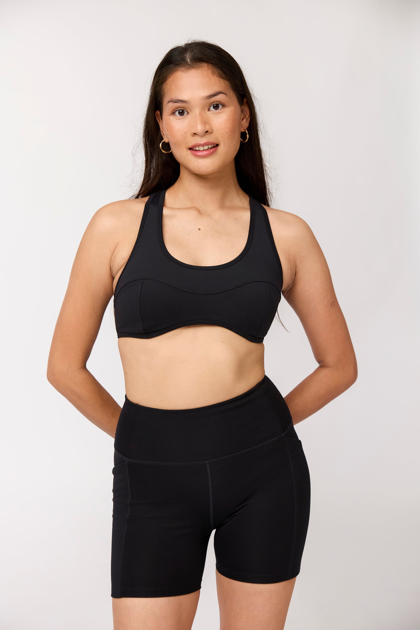 Connie Curved Bra, Black