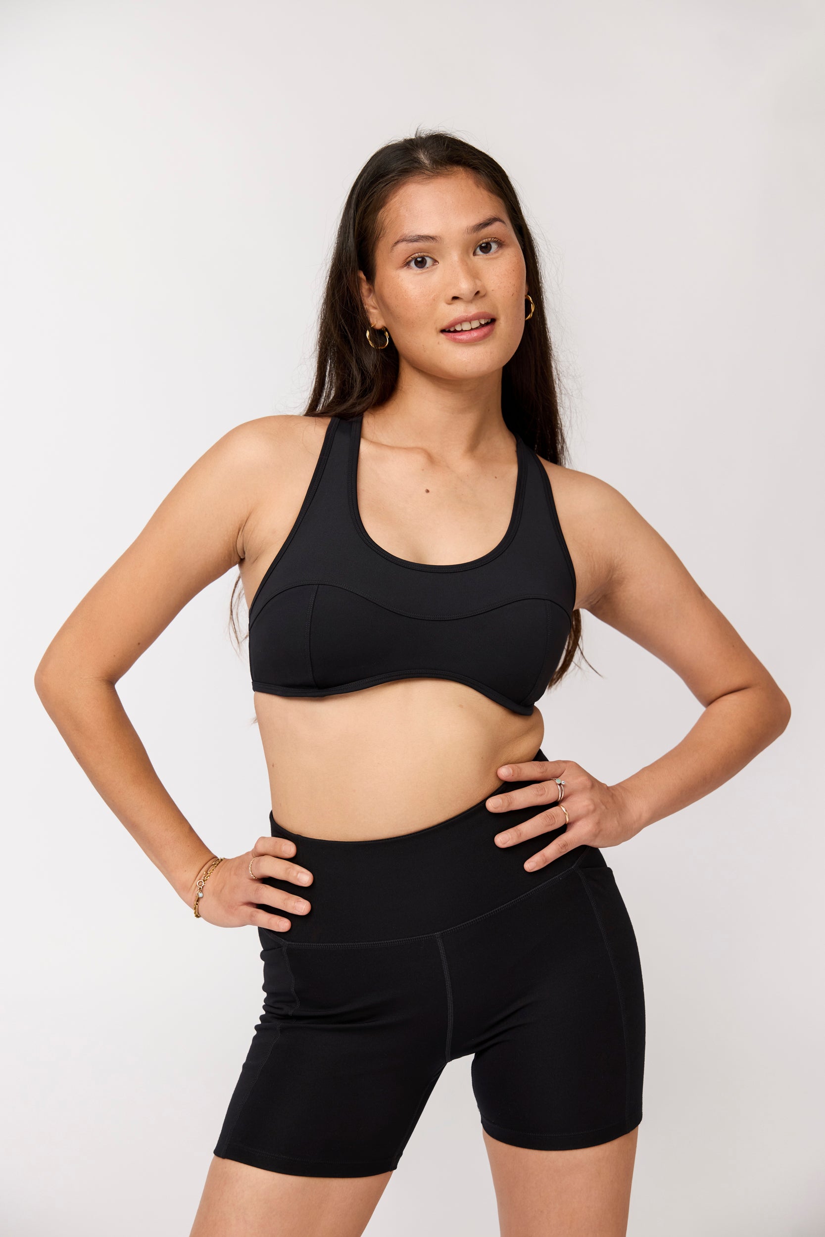 Connie Curved Bra, Black