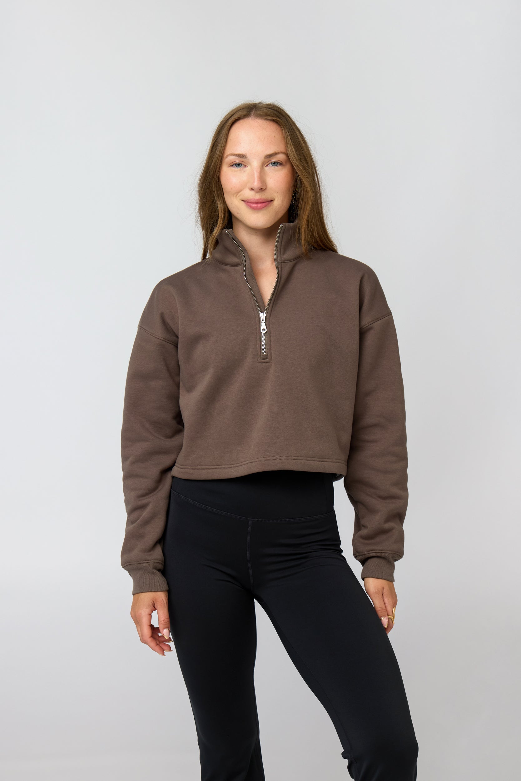 Vega Half Zip Sweatshirt, Mink