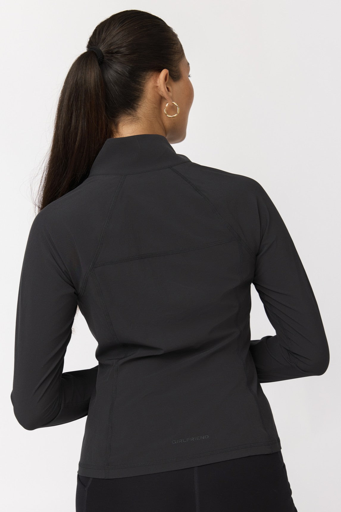 Estrella Fitted Run Jacket, Black