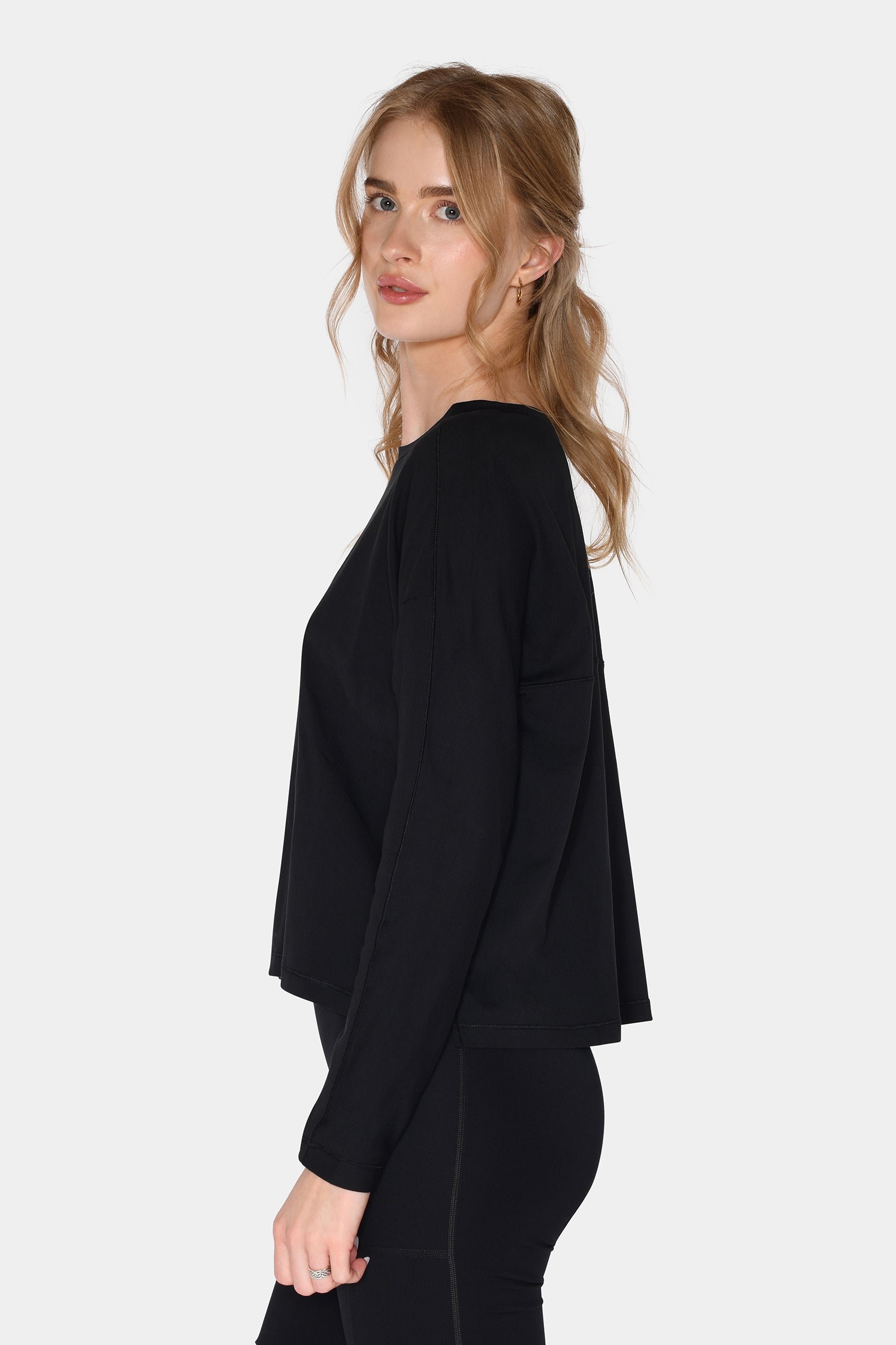 Reset Long Sleeve Tee, Black