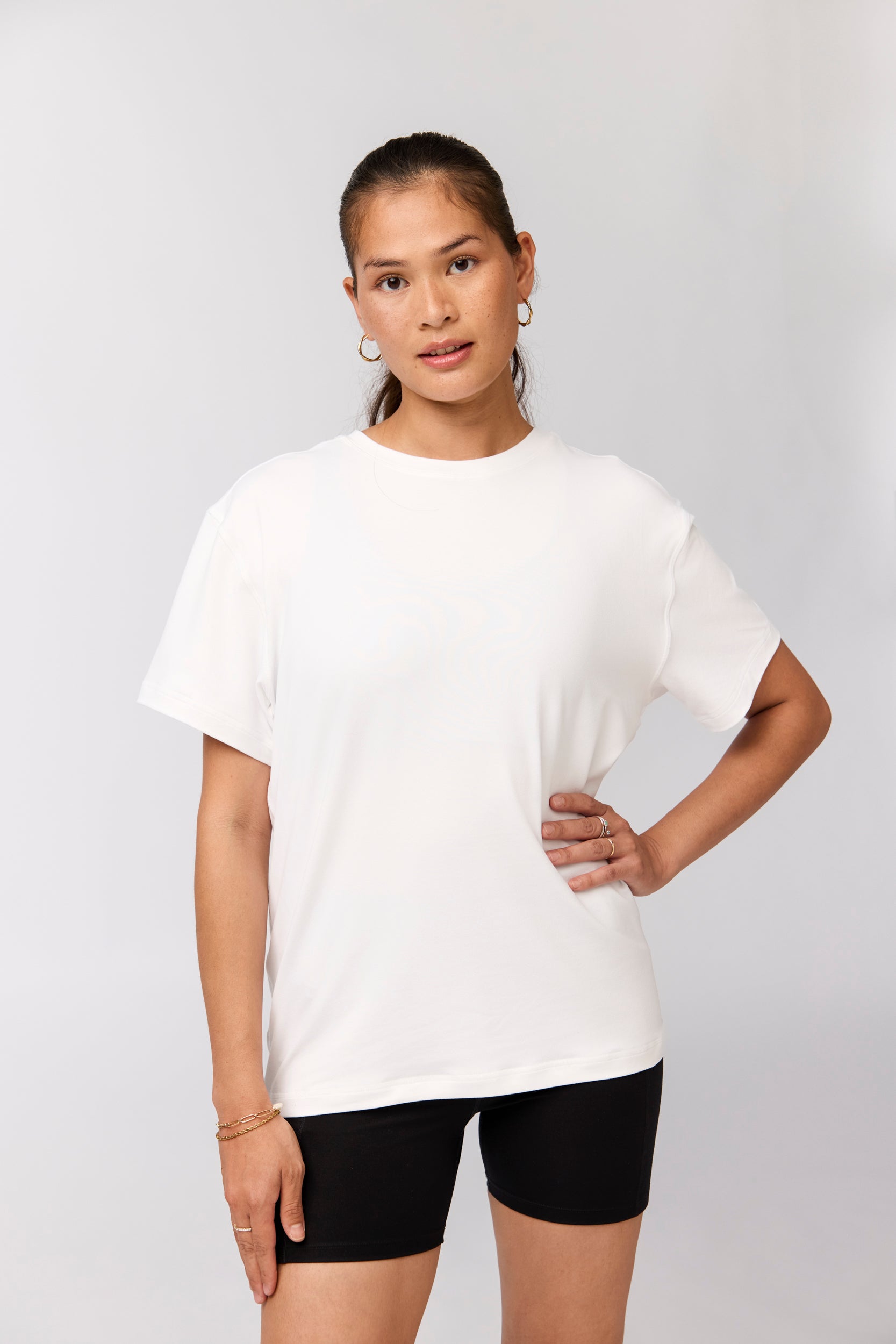 Reset Relaxed Workout Tee, Bright White