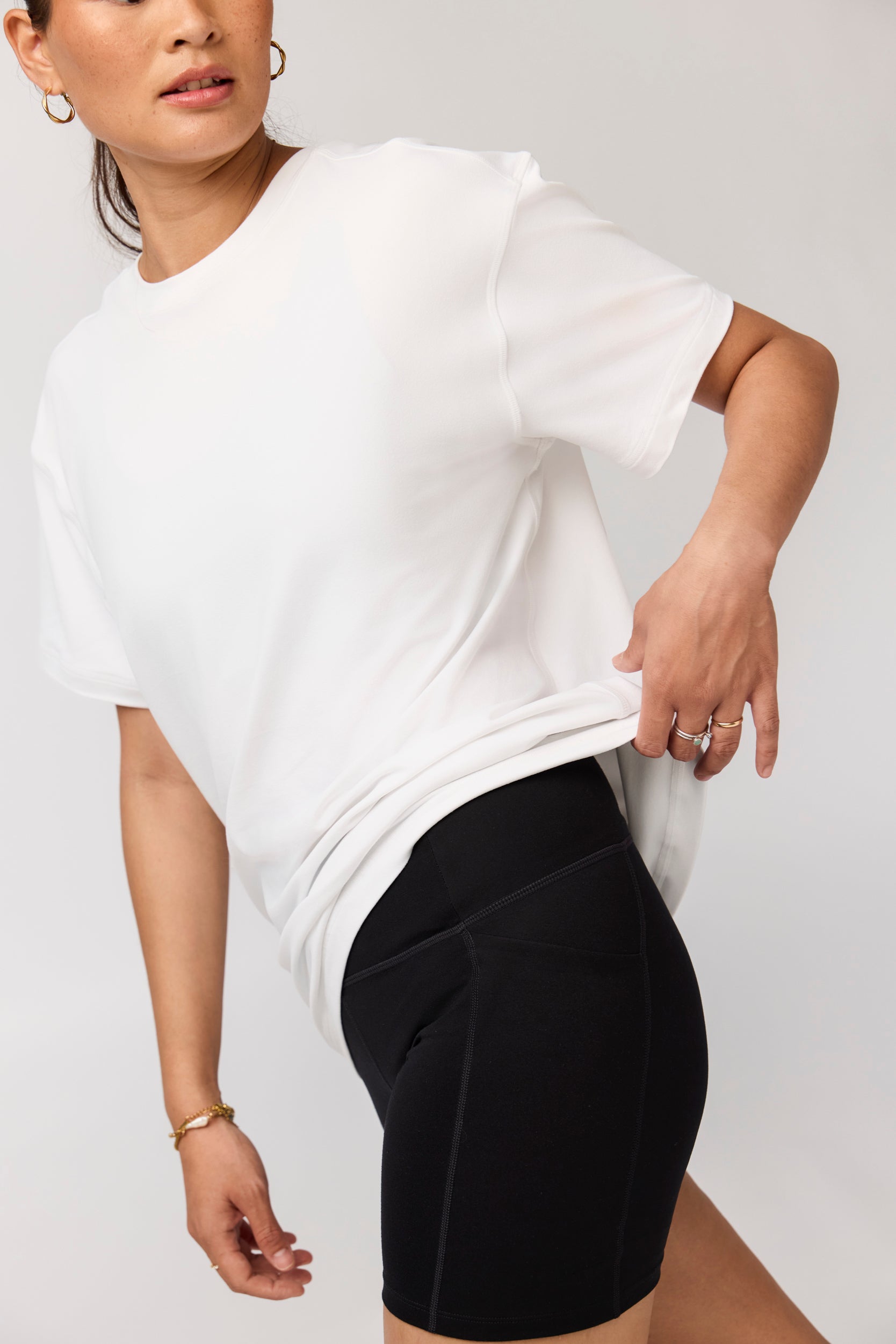 Reset Relaxed Workout Tee, Bright White