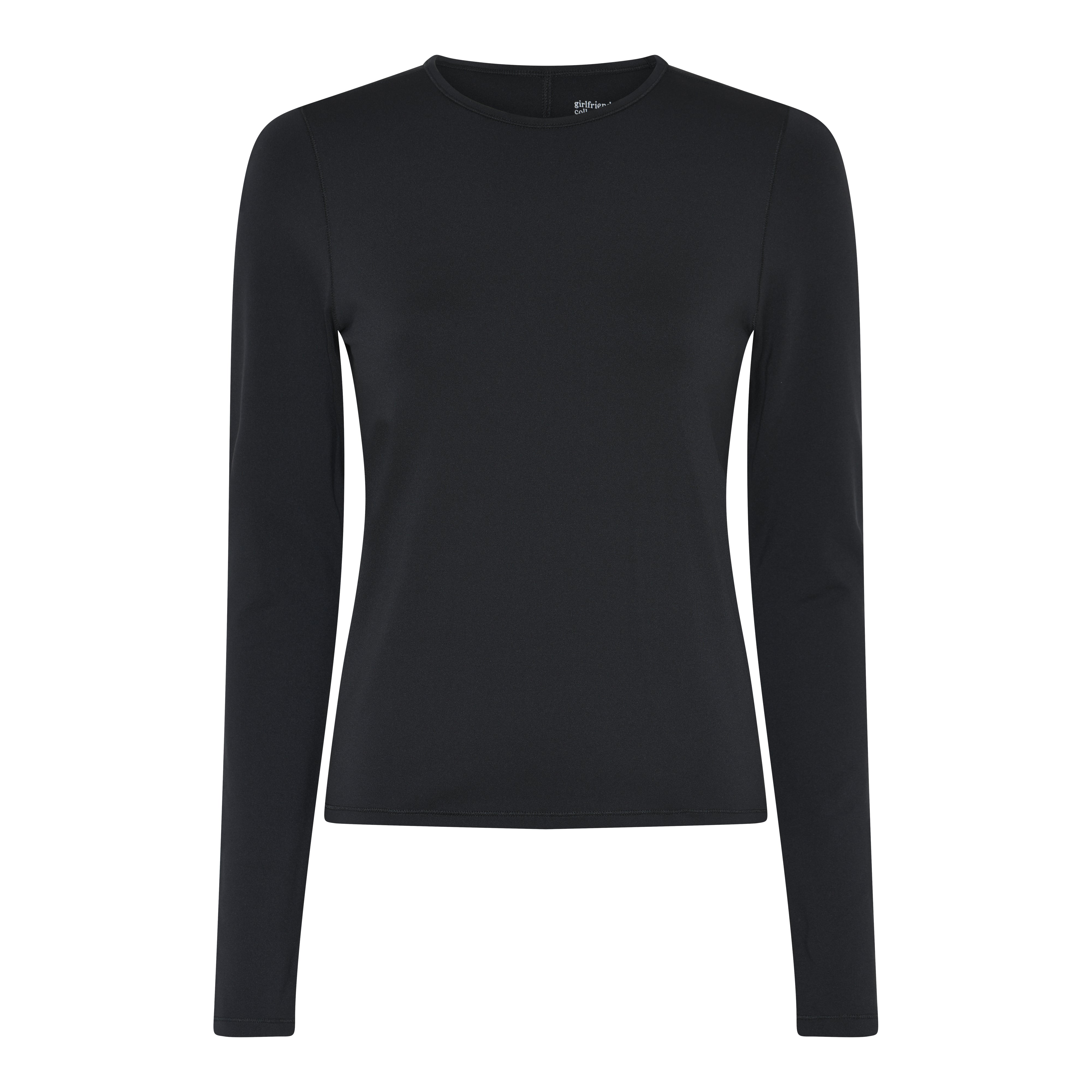 Reset Fitted Long Sleeve Tee, Black