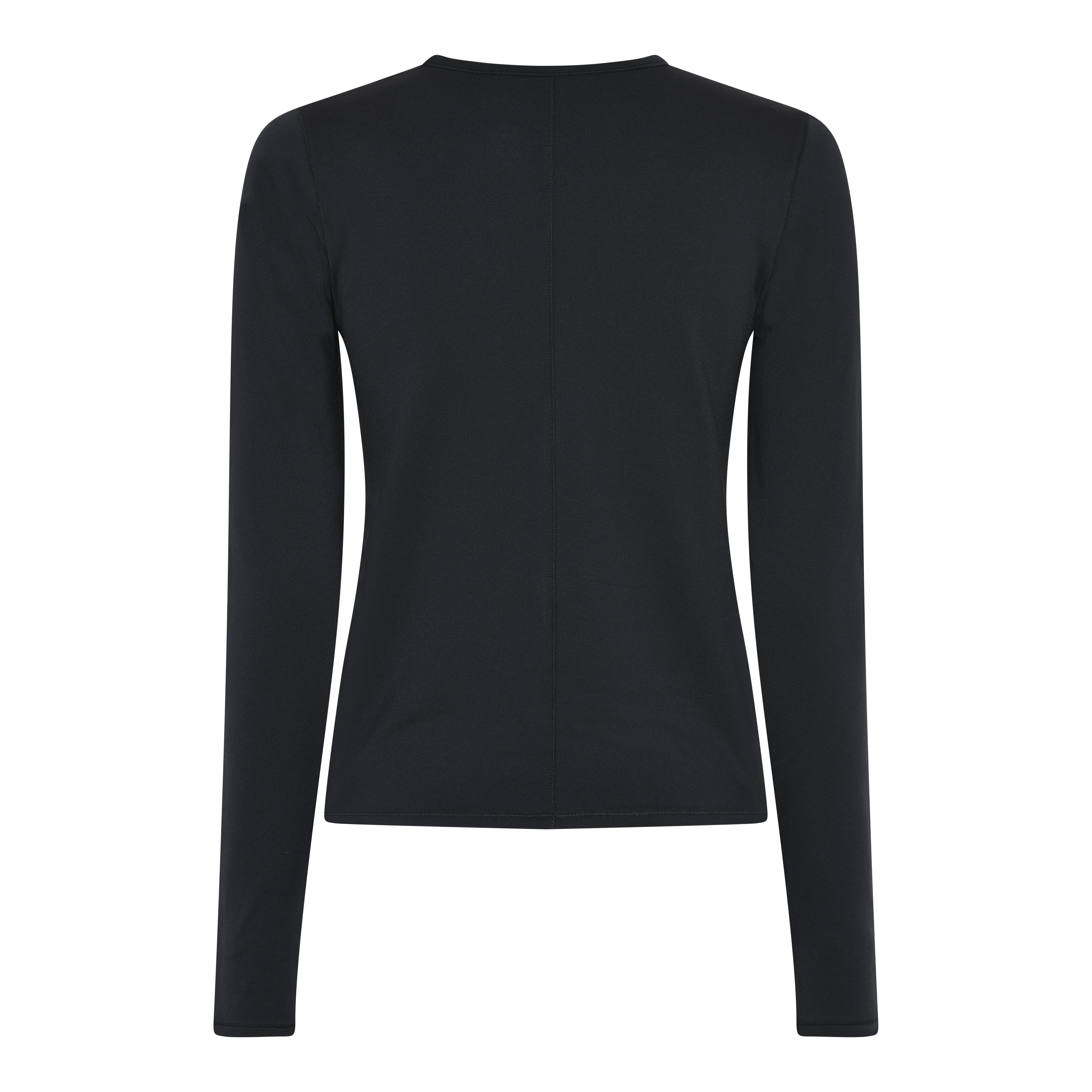 Reset Fitted Long Sleeve Tee, Black