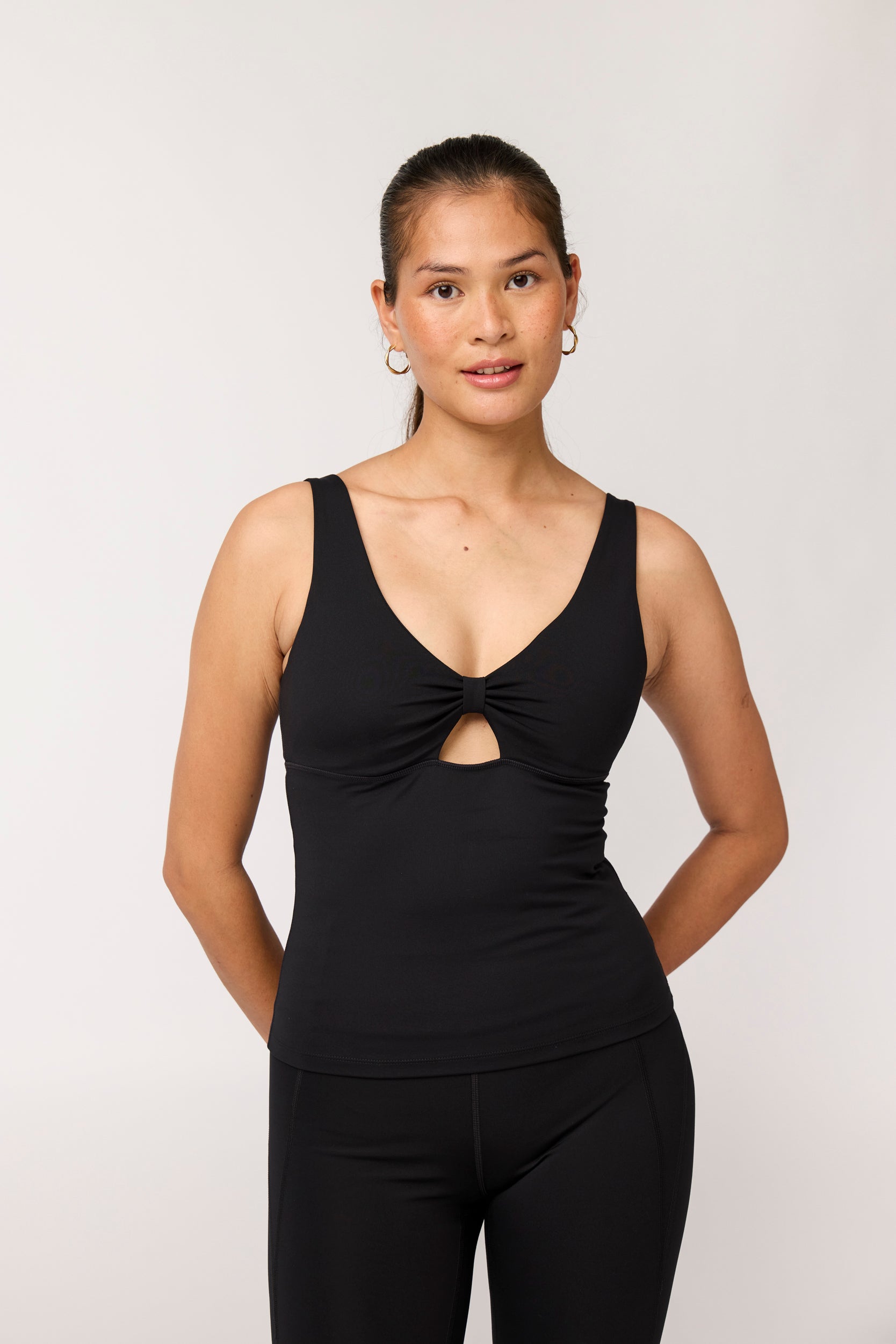 Meredith Bow Tank, Black