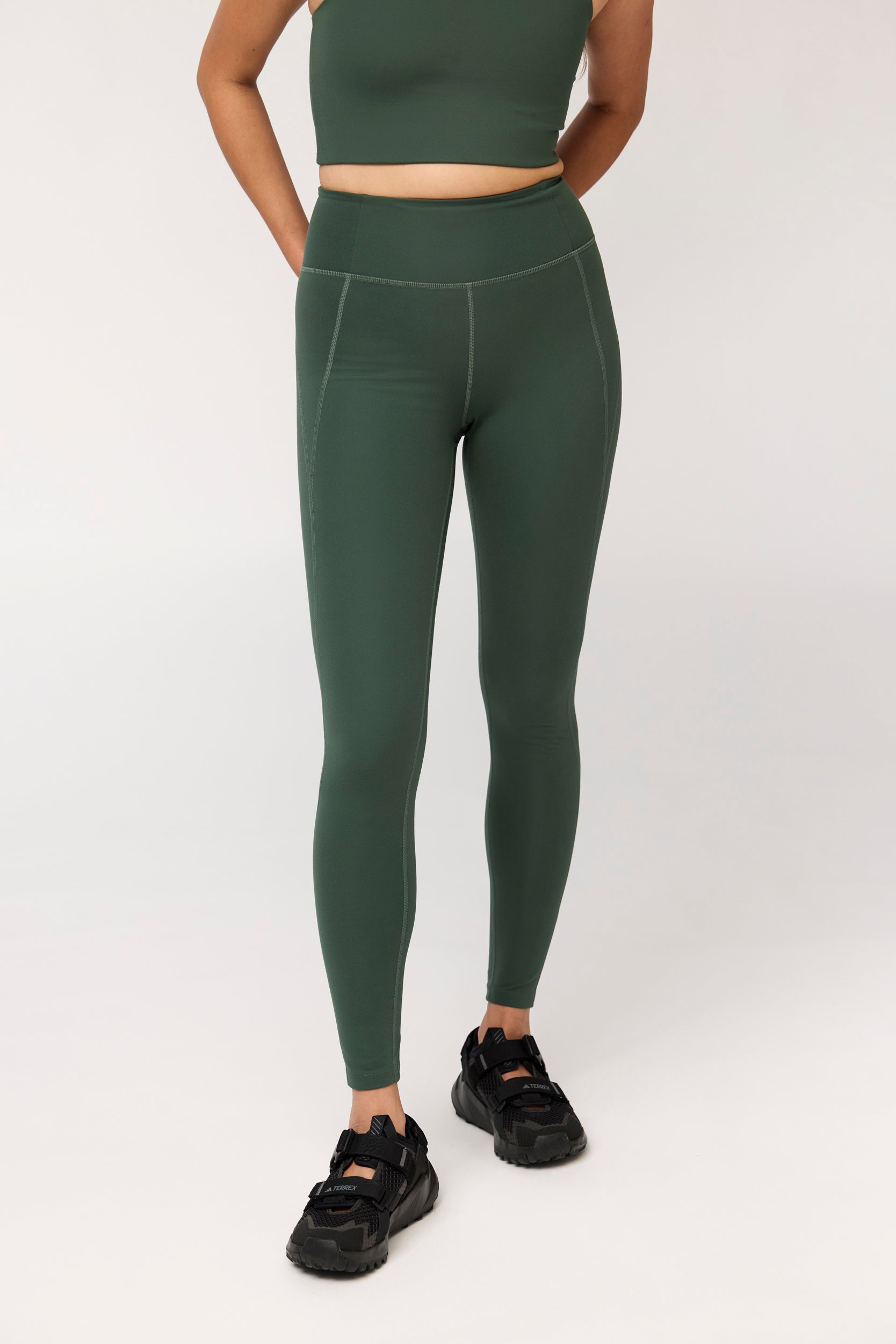 Compressive High-Rise Legging, Long, Jungle