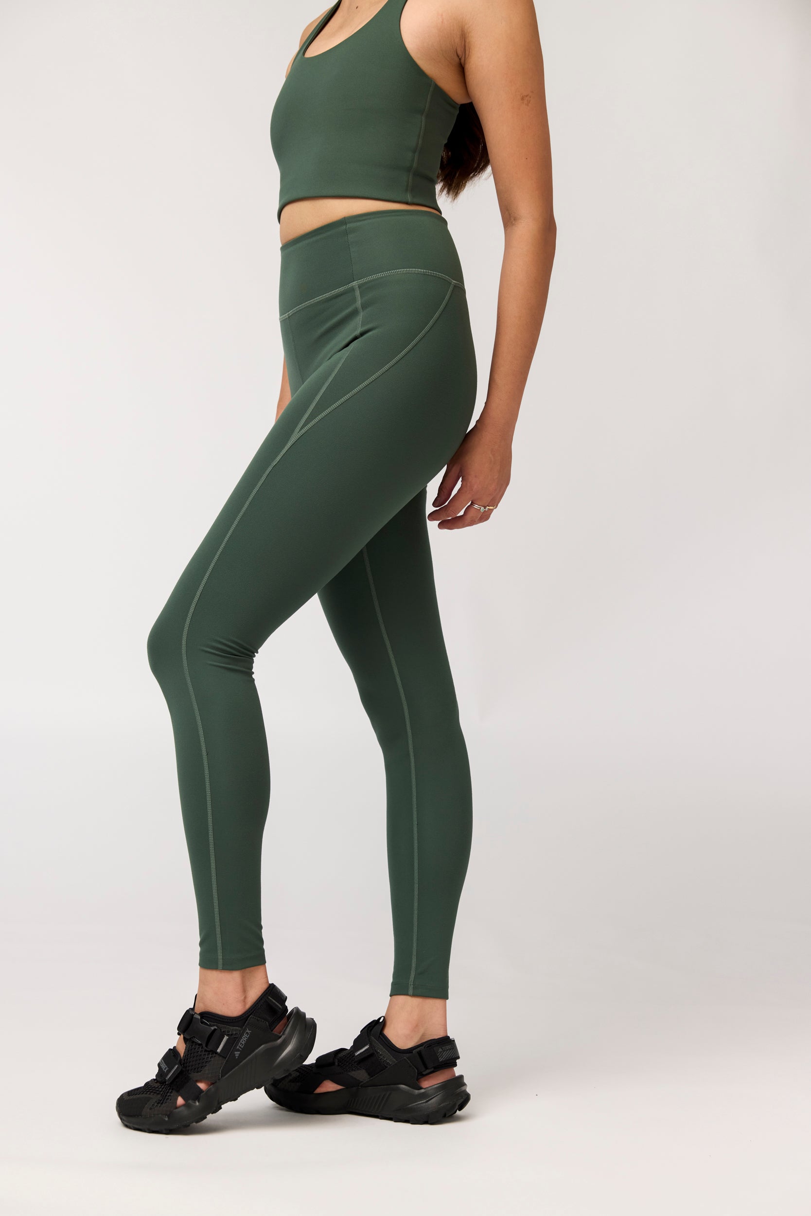 Compressive High-Rise Legging, Long, Jungle