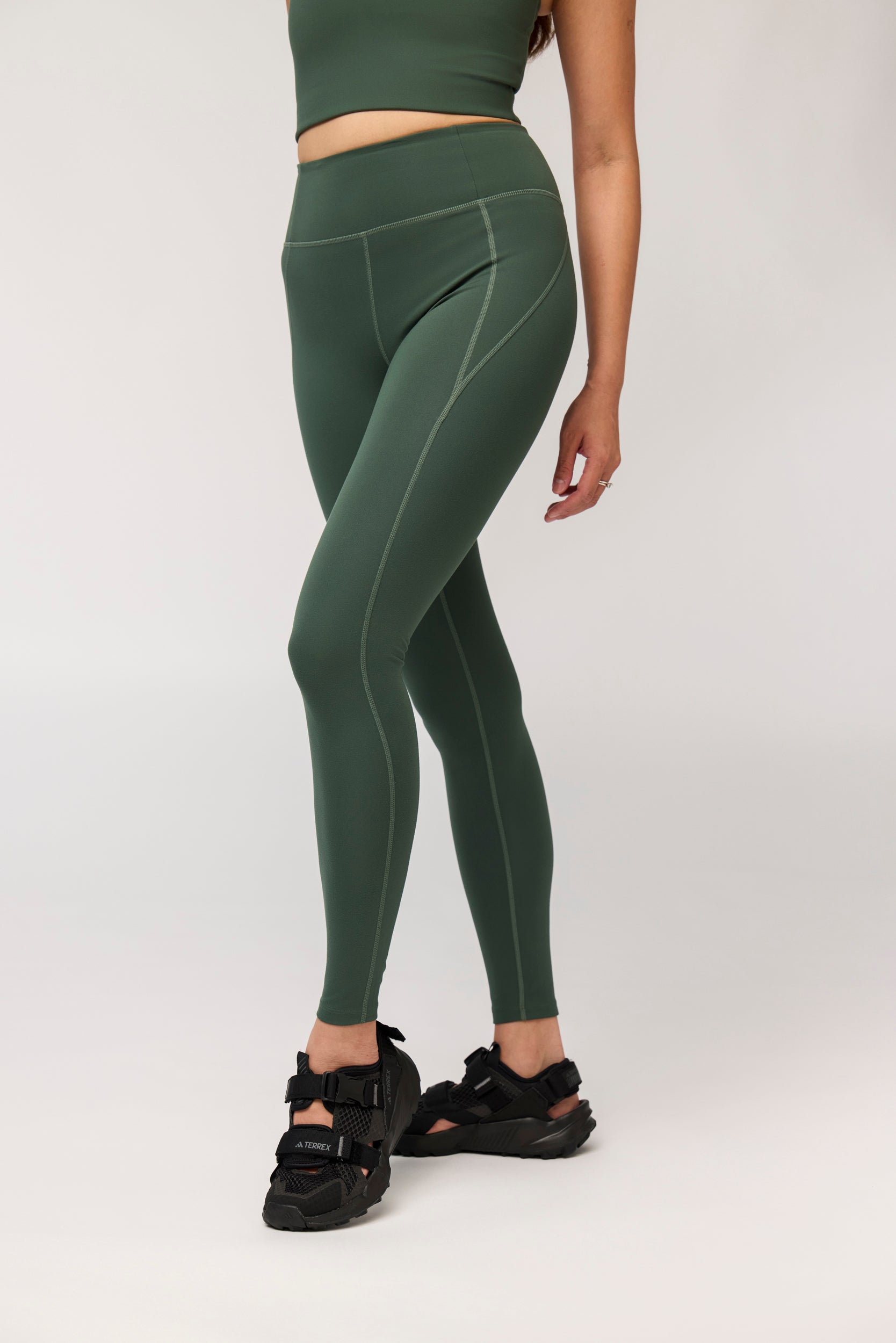 Compressive High-Rise Legging, Long, Jungle