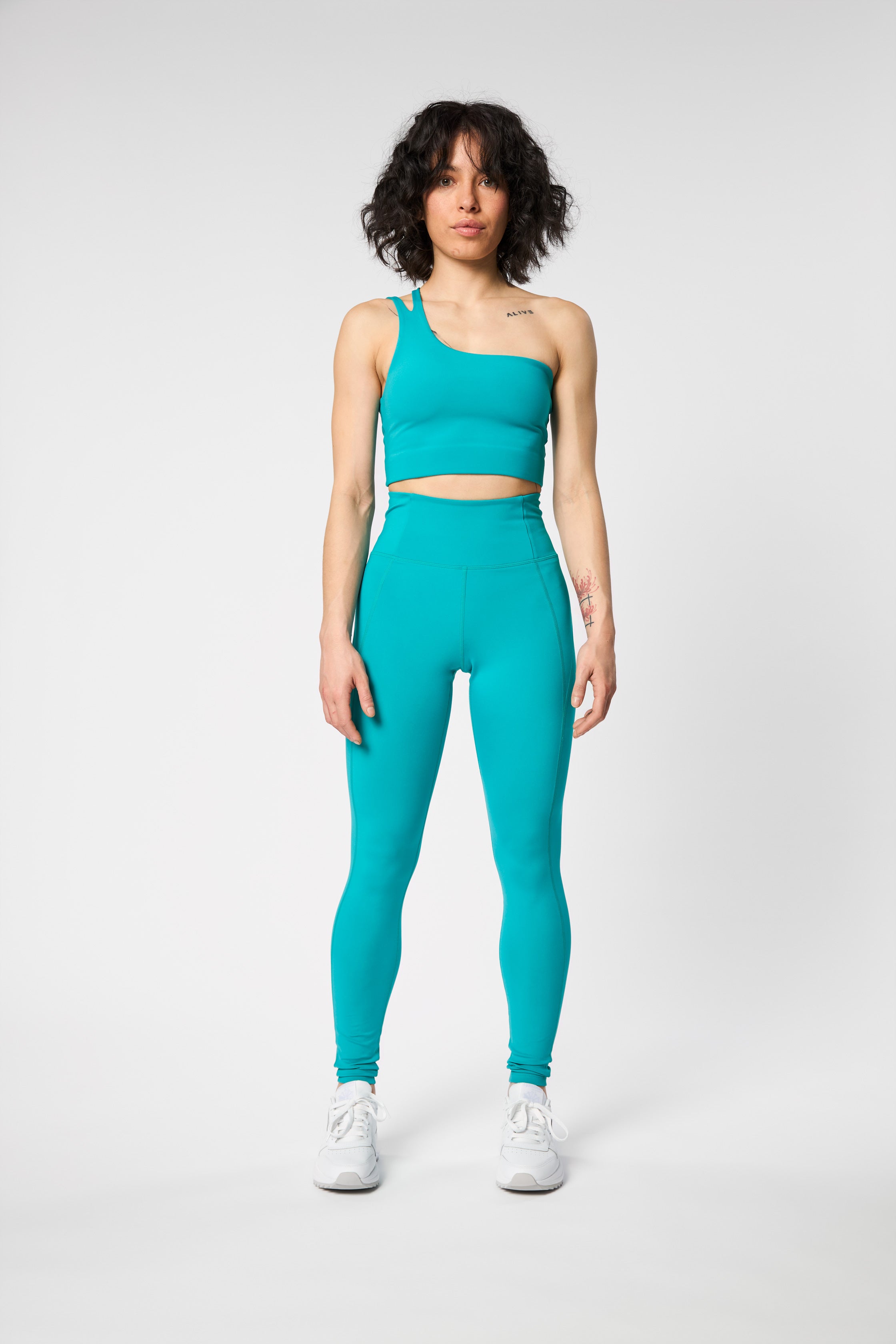 Compressive High-Rise Legging, Long, Peacock