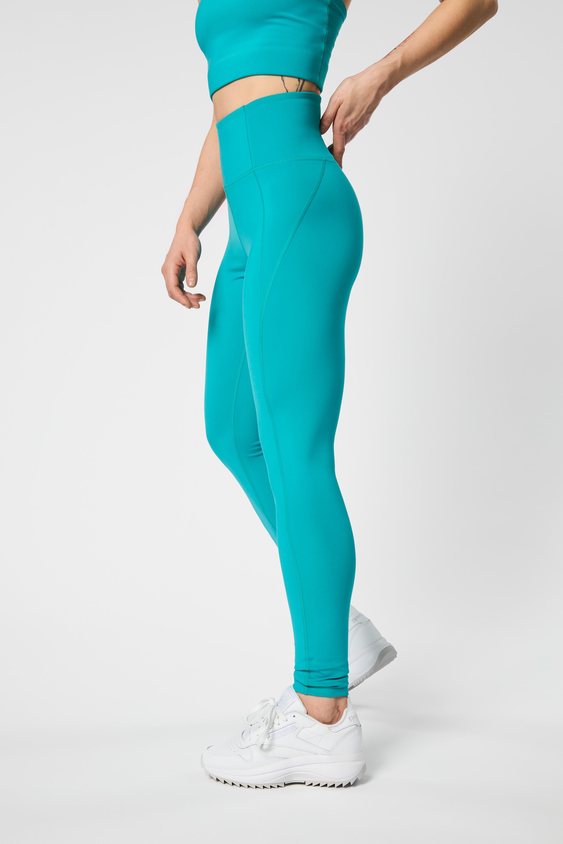 Compressive High-Rise Legging, Long, Peacock