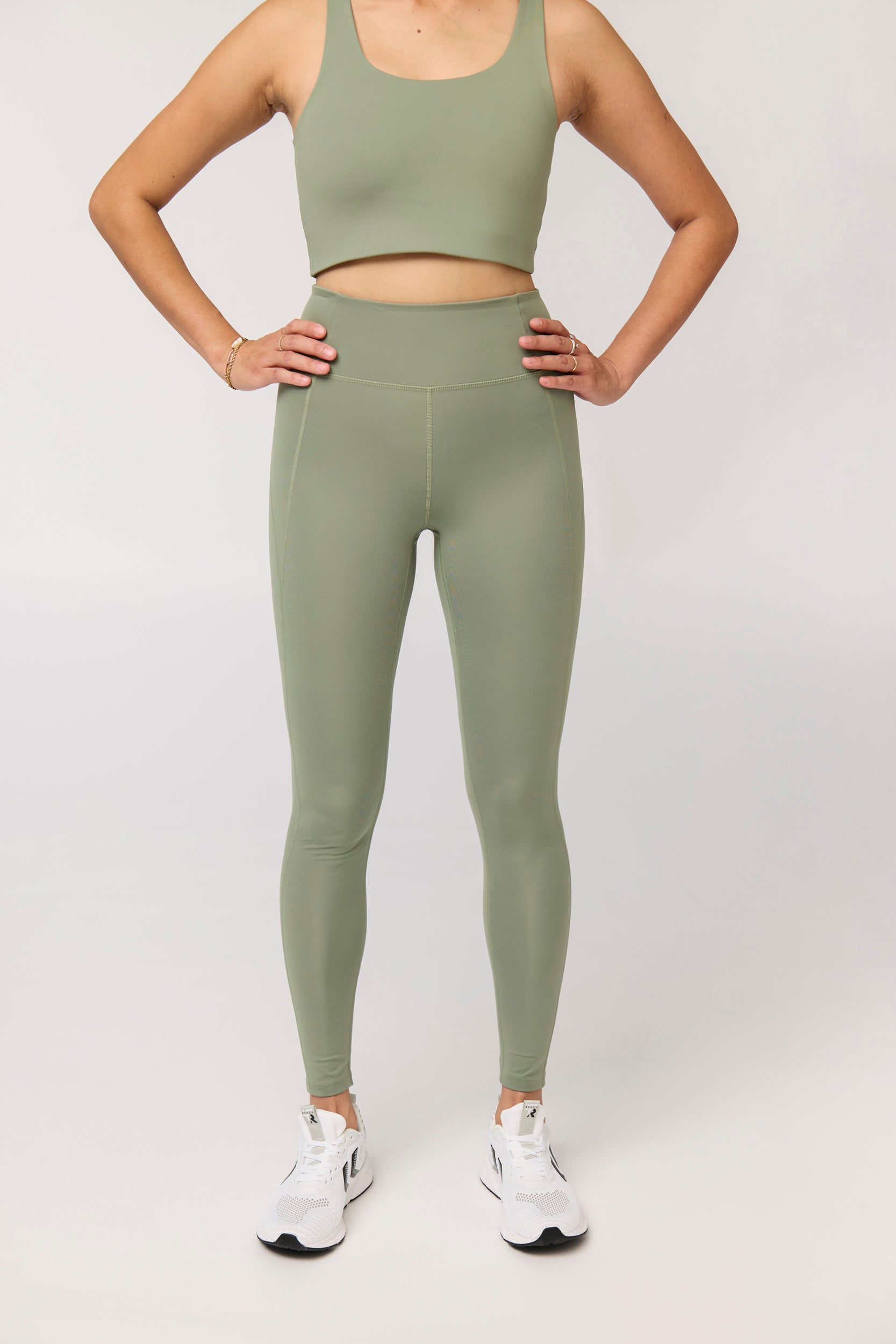 Compressive High-Rise Legging, Long, Leaf