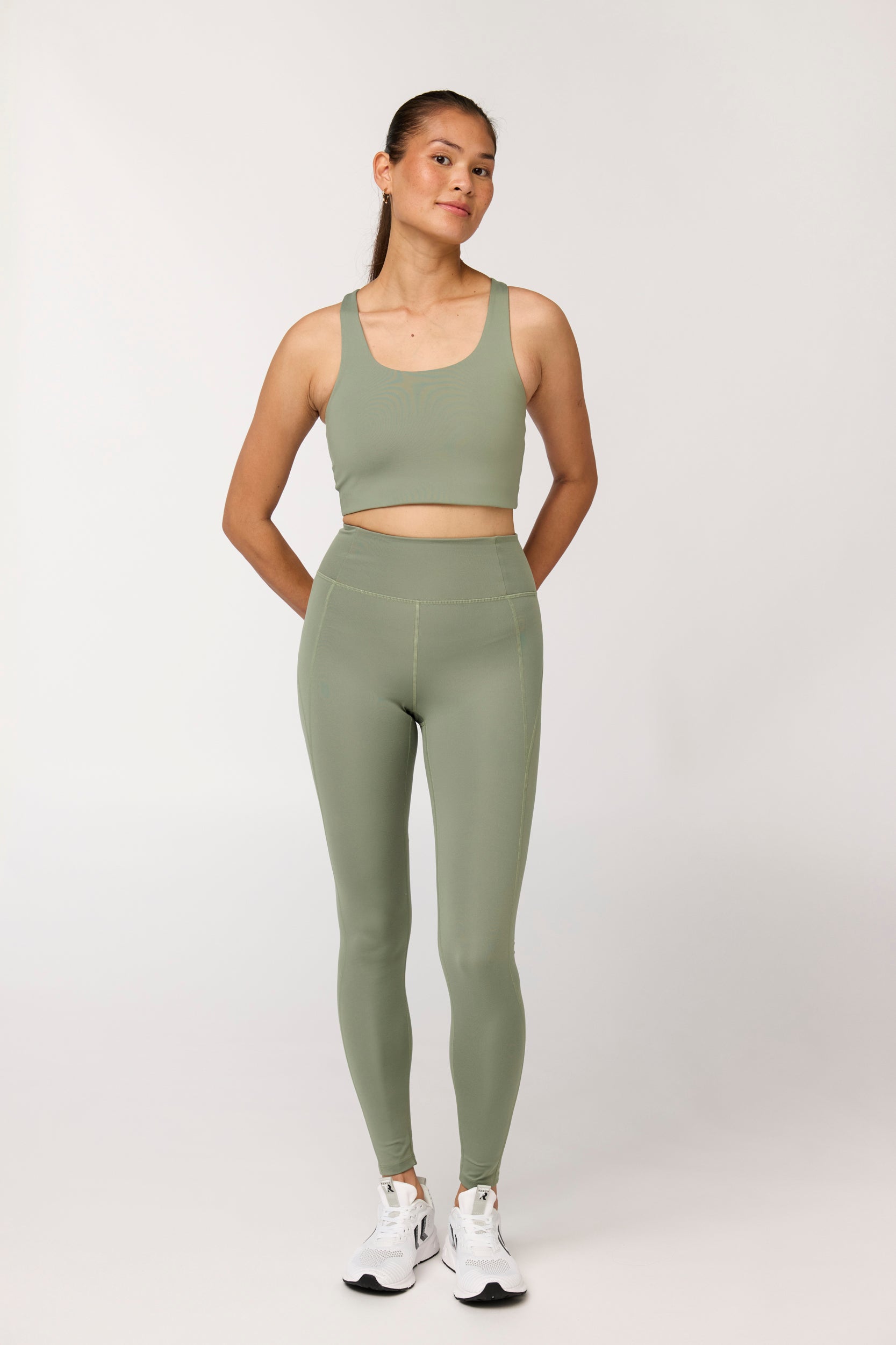 Compressive High-Rise Legging, Long, Leaf