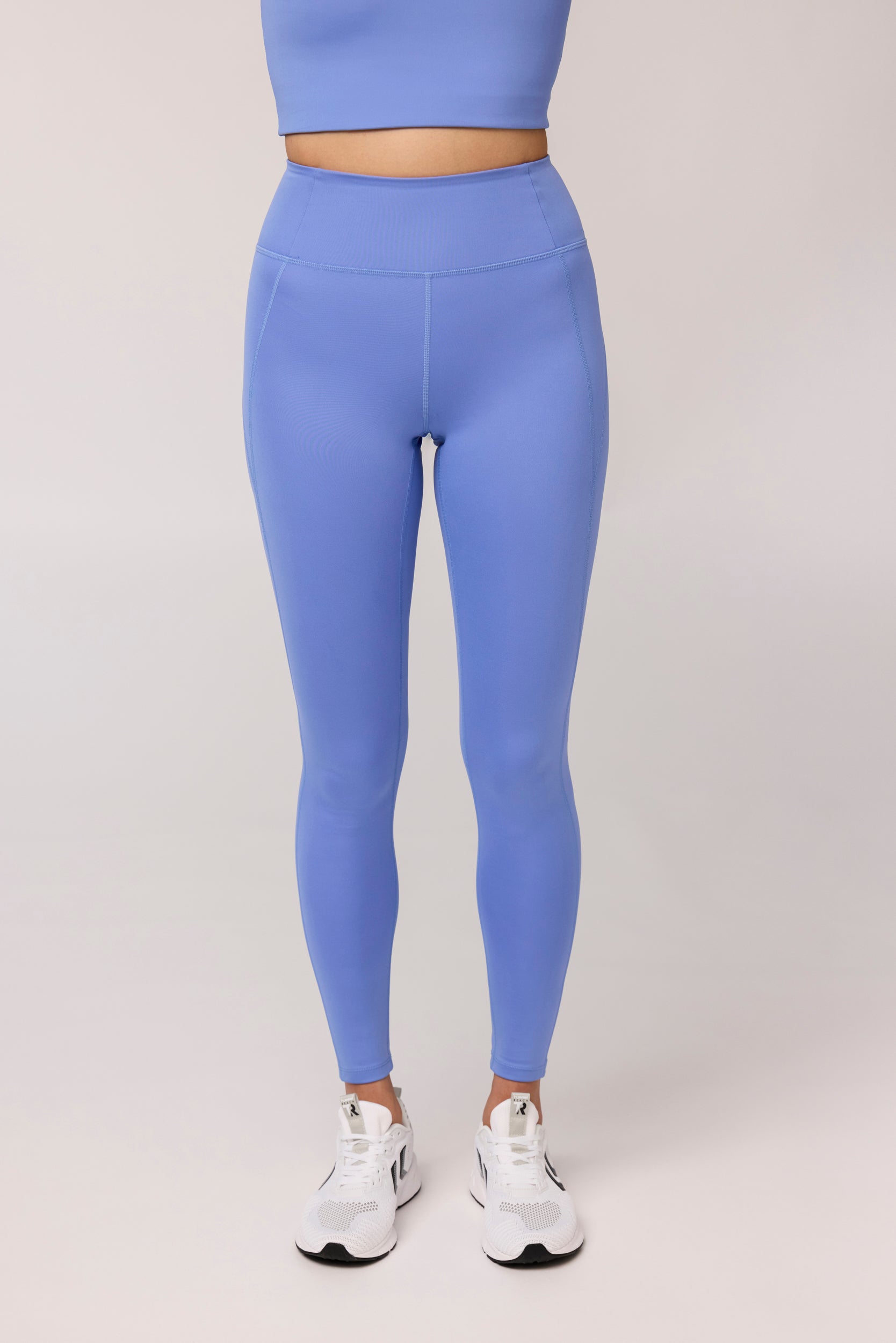Compressive High-Rise Legging, Long, Periwinkle