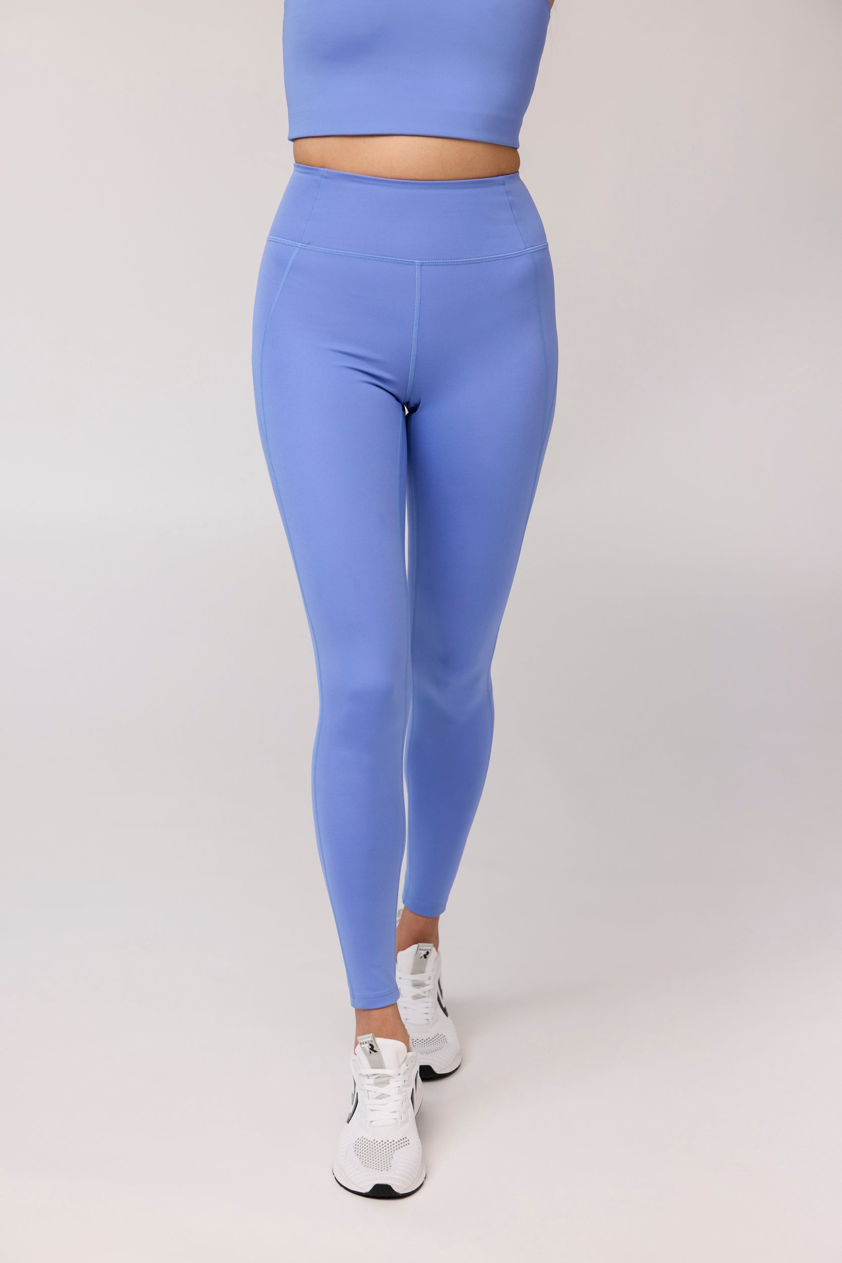 Compressive High-Rise Legging, Long, Periwinkle
