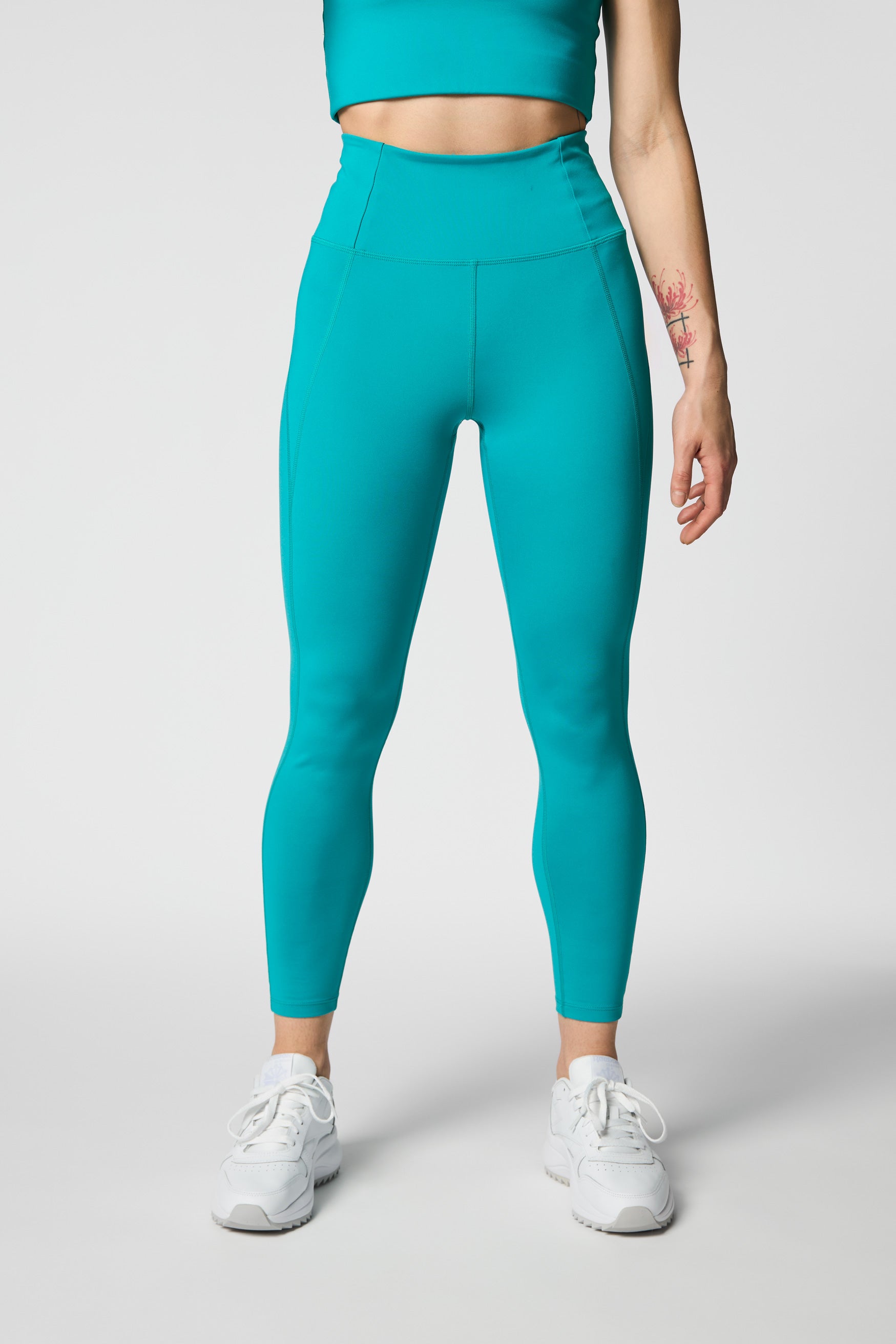 Compressive High-Rise Legging, 7/8, Peacock