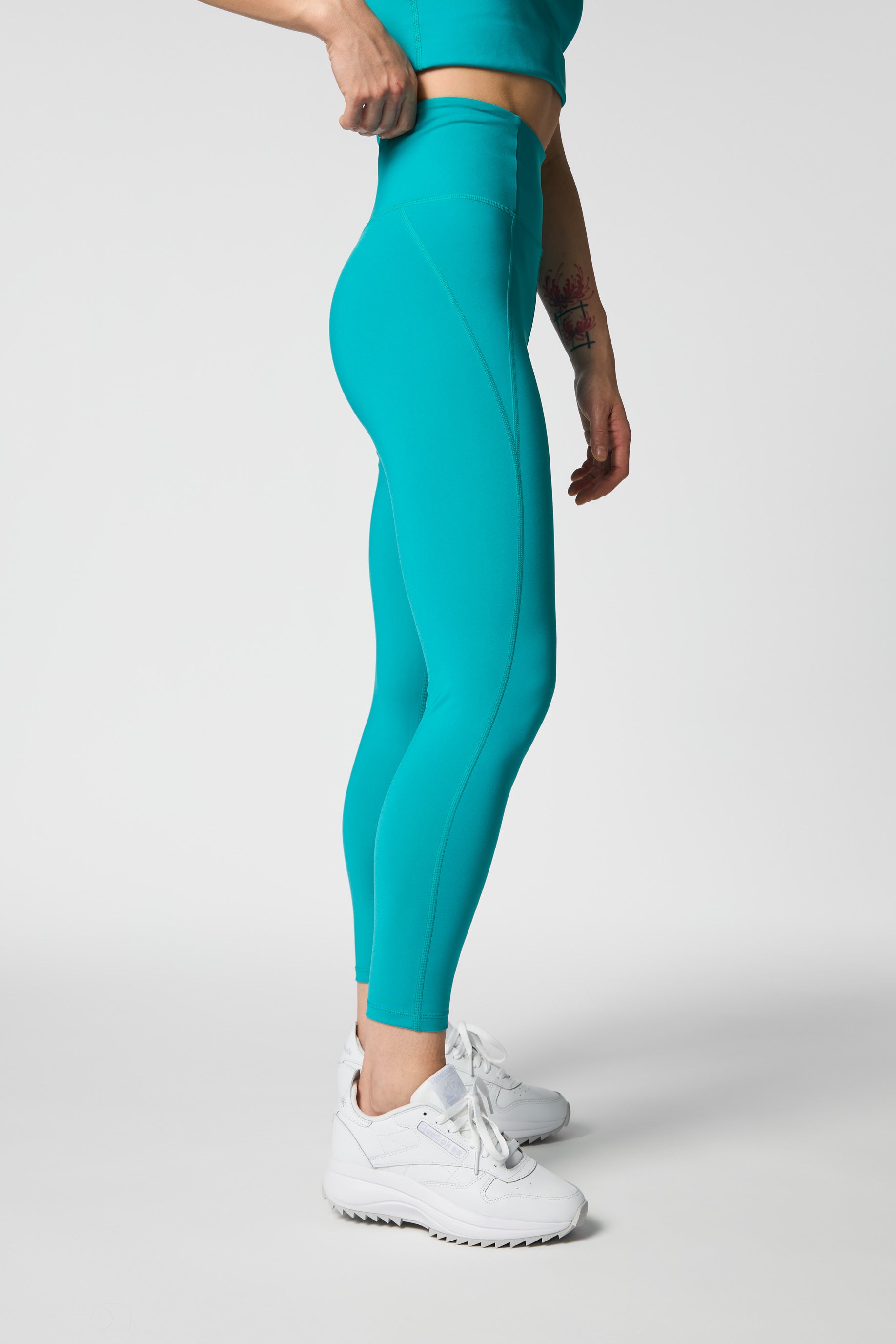 Compressive High-Rise Legging, 7/8, Peacock