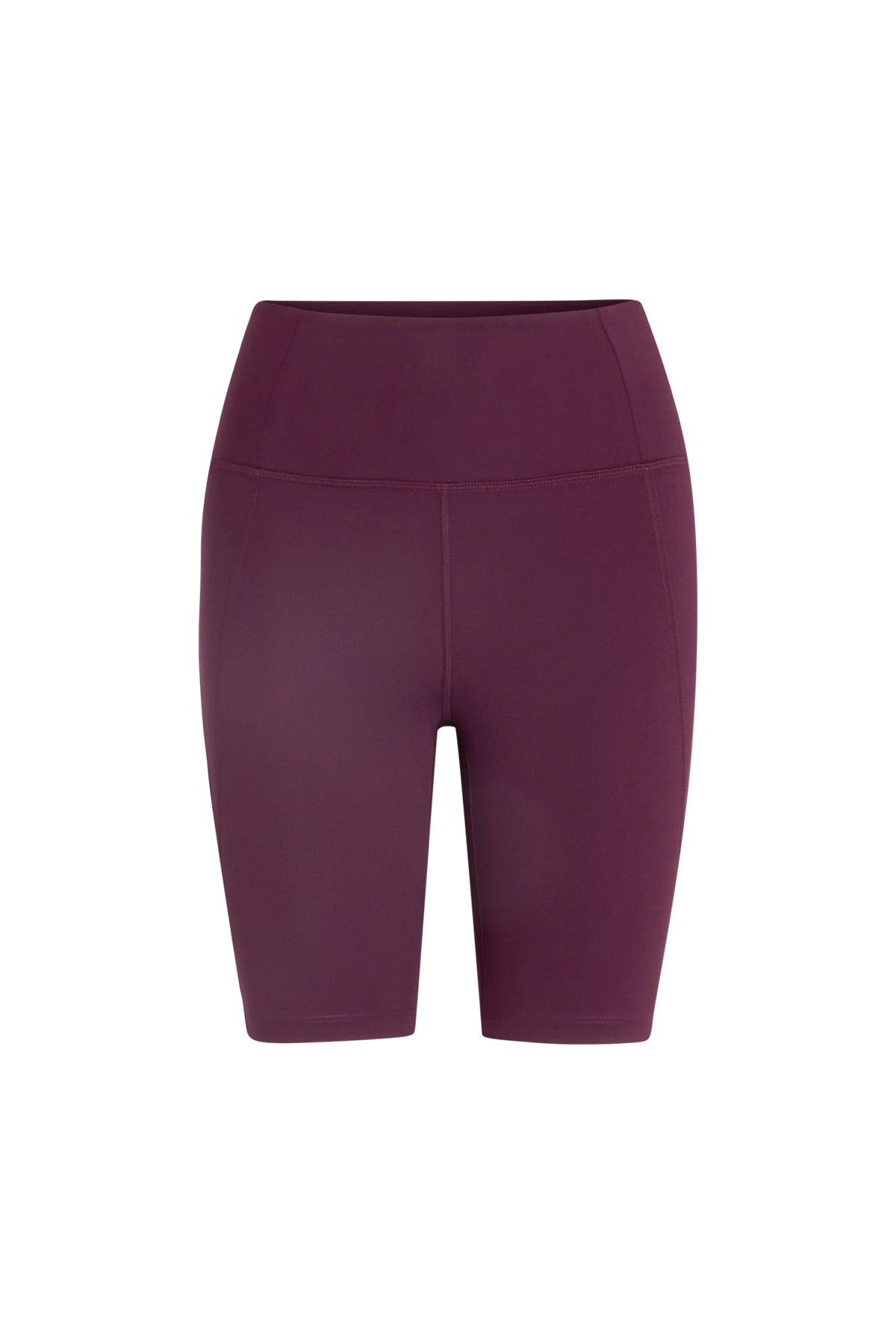 Compressive High-Rise Bike Shorts, Plum