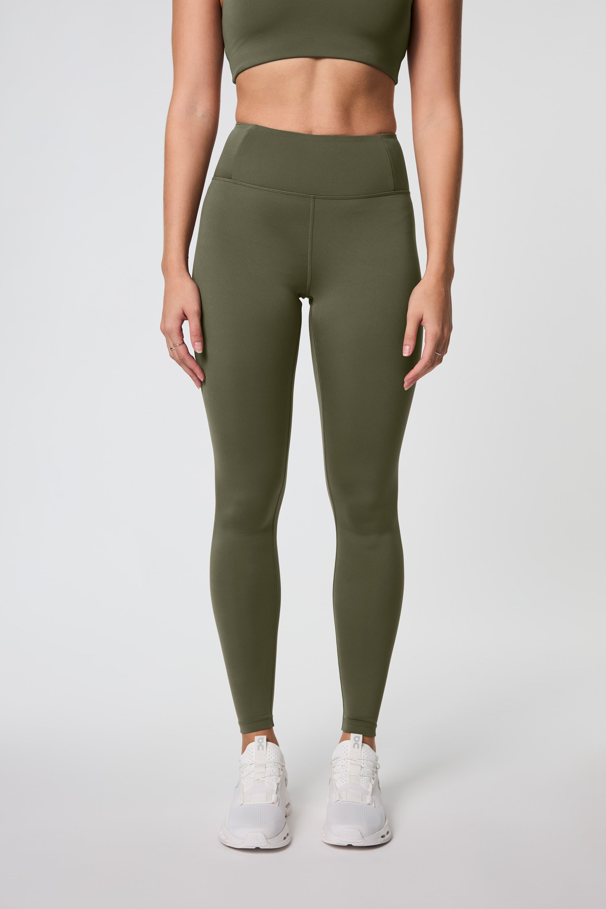 Float High-Rise Legging, Long, Cured Green