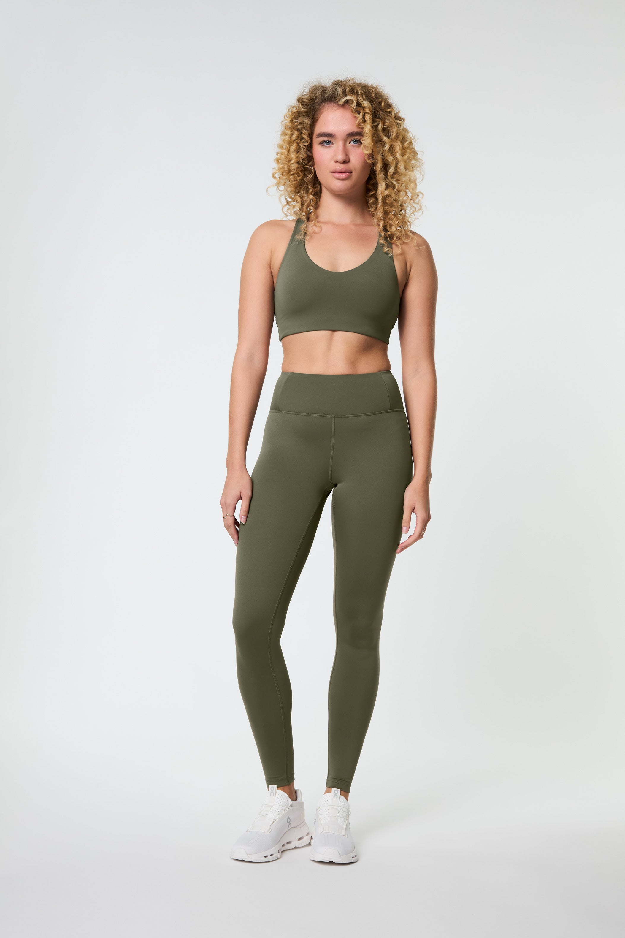 Float High-Rise Legging, Long, Cured Green