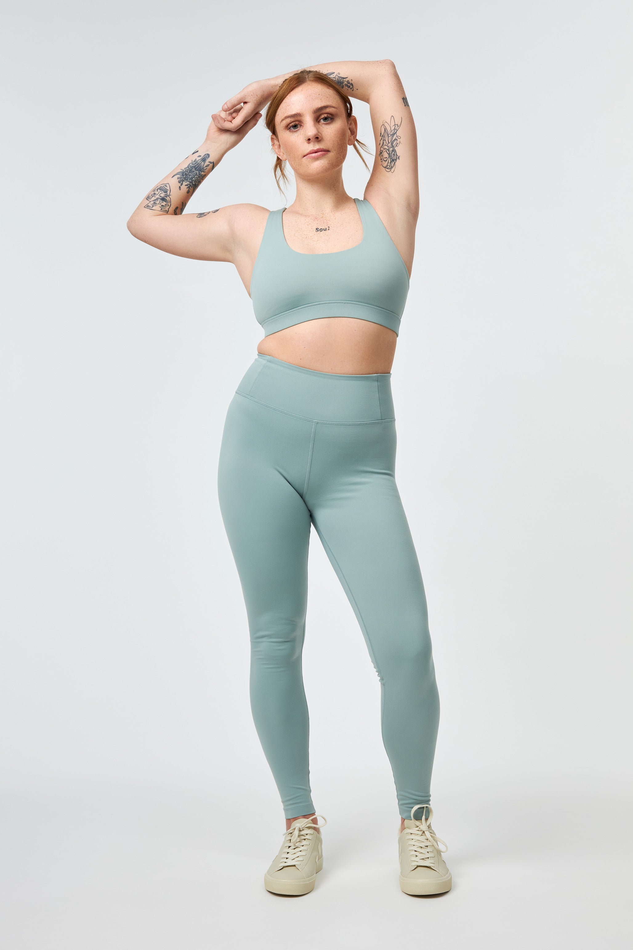 Float High-Rise Legging, Long, Chinoiserie