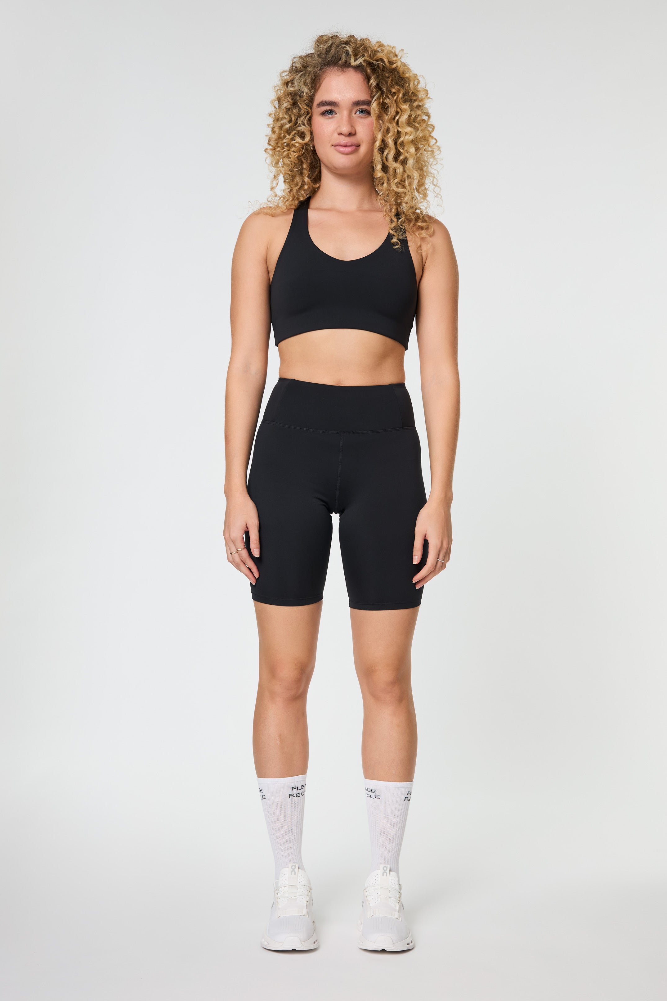 Float High-Rise Bike Shorts, Black