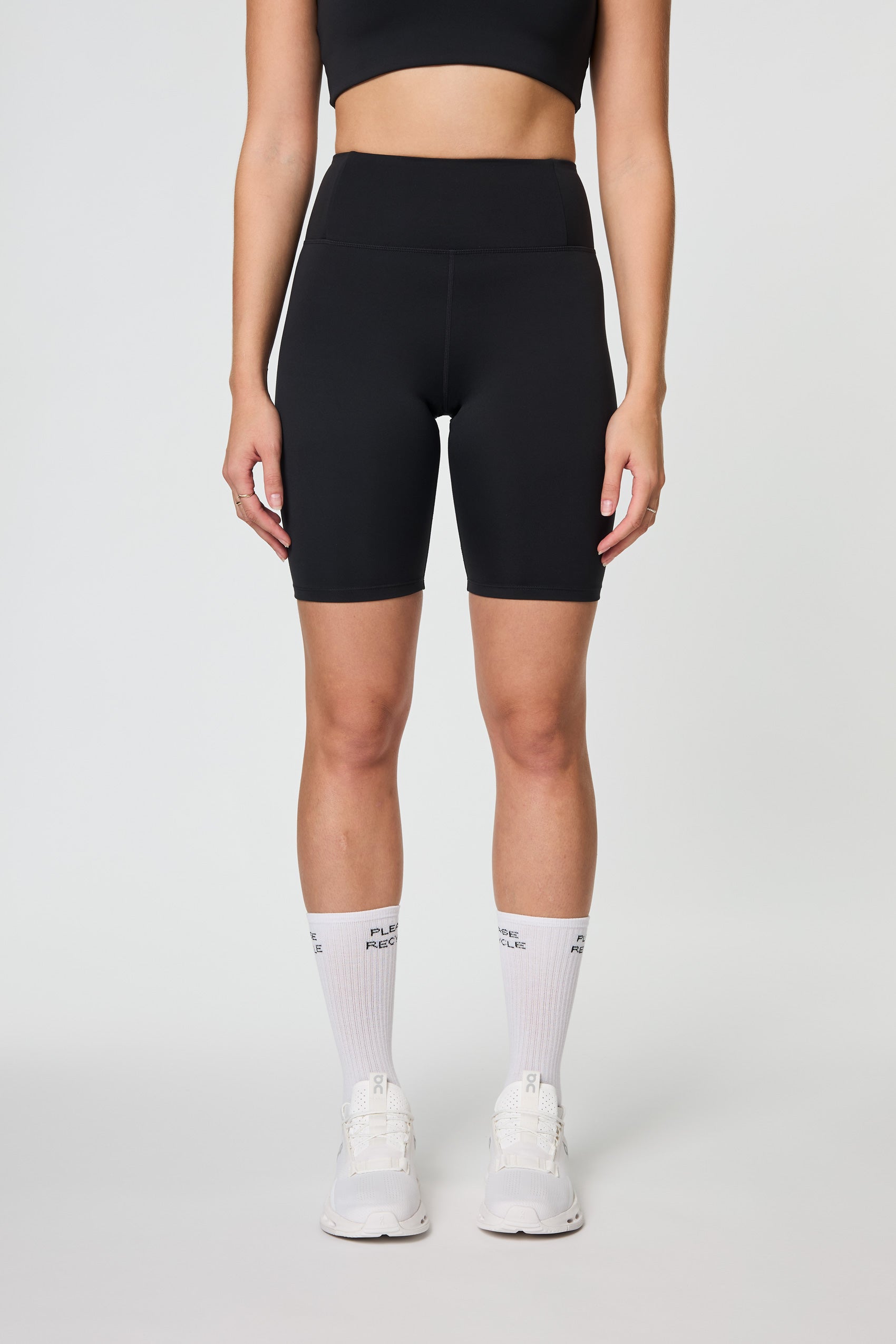 Float High-Rise Bike Shorts, Black