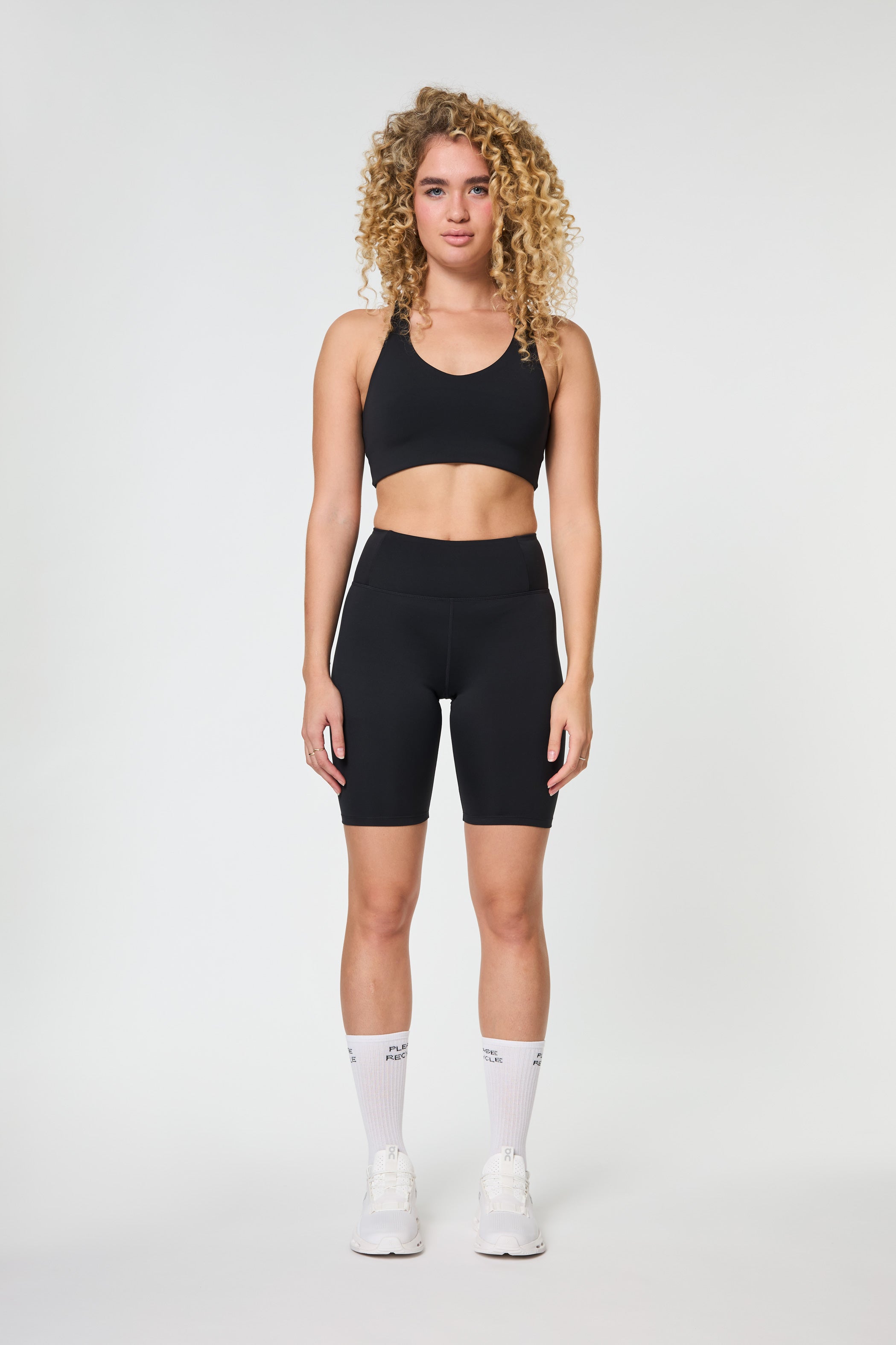 Float High-Rise Bike Shorts, Black