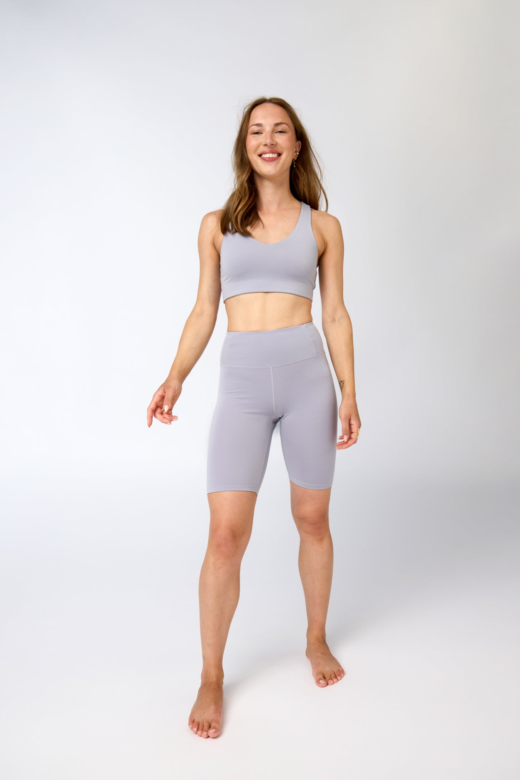 Float High-Rise Bike Shorts, Lavender Gem