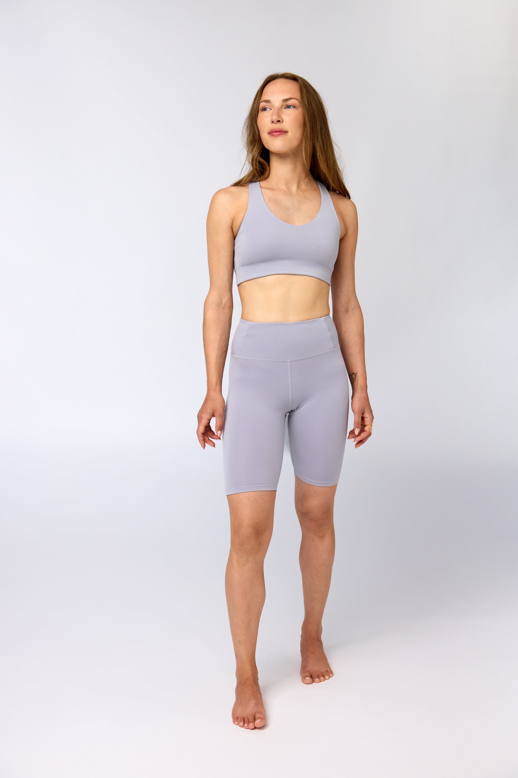 Float High-Rise Bike Shorts, Lavender Gem