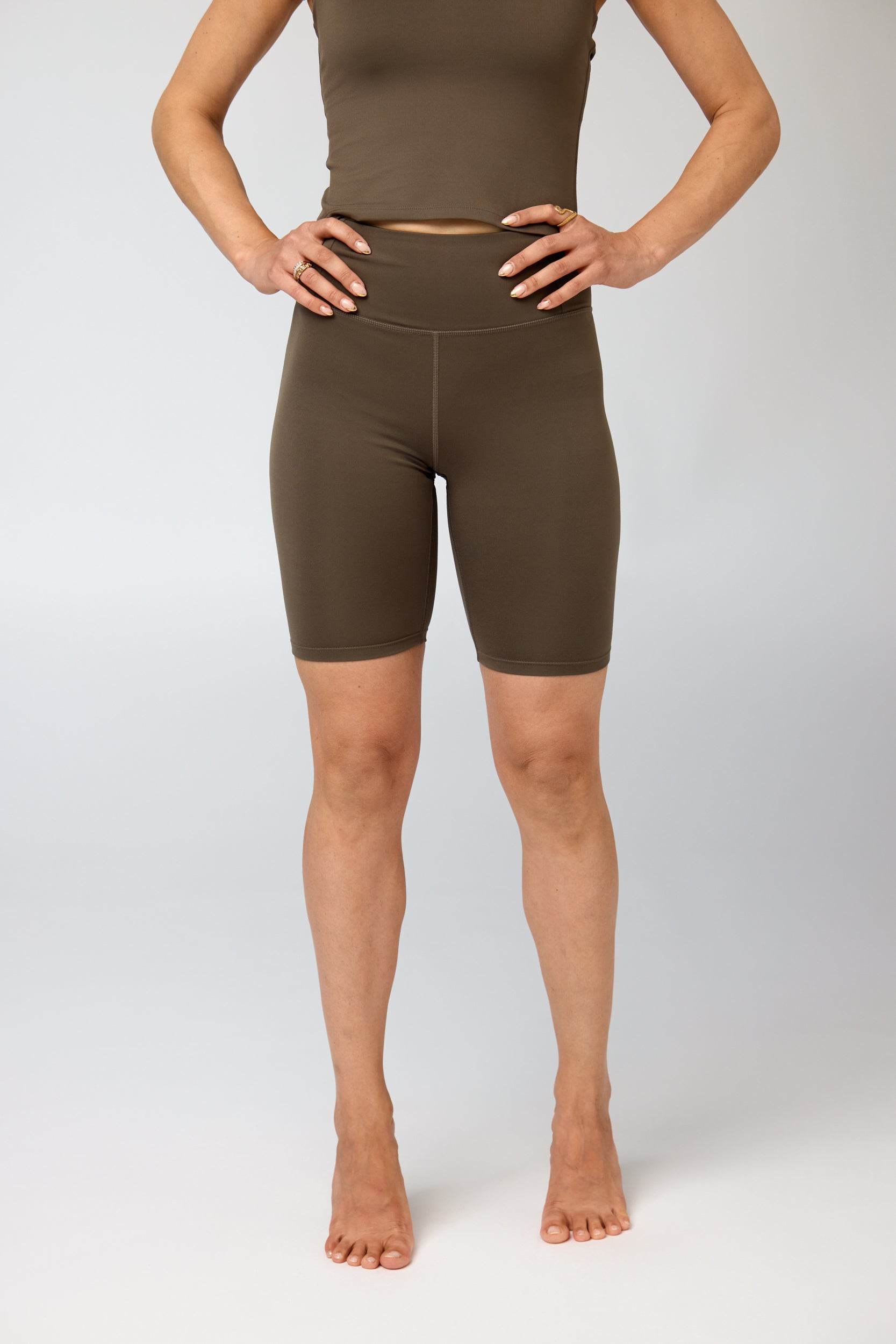 Float High-Rise Bike Shorts, Mink