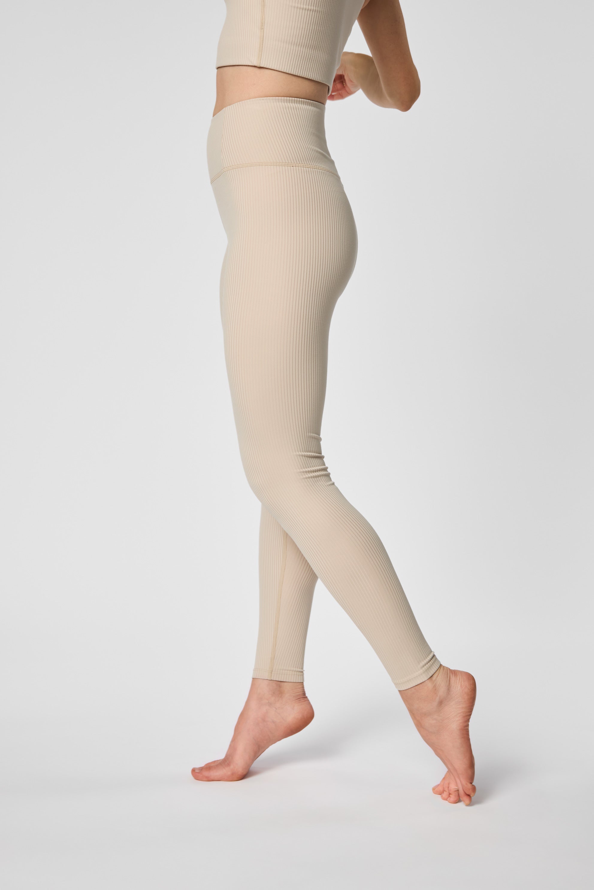 Rib High-Rise Legging, Long, Feather