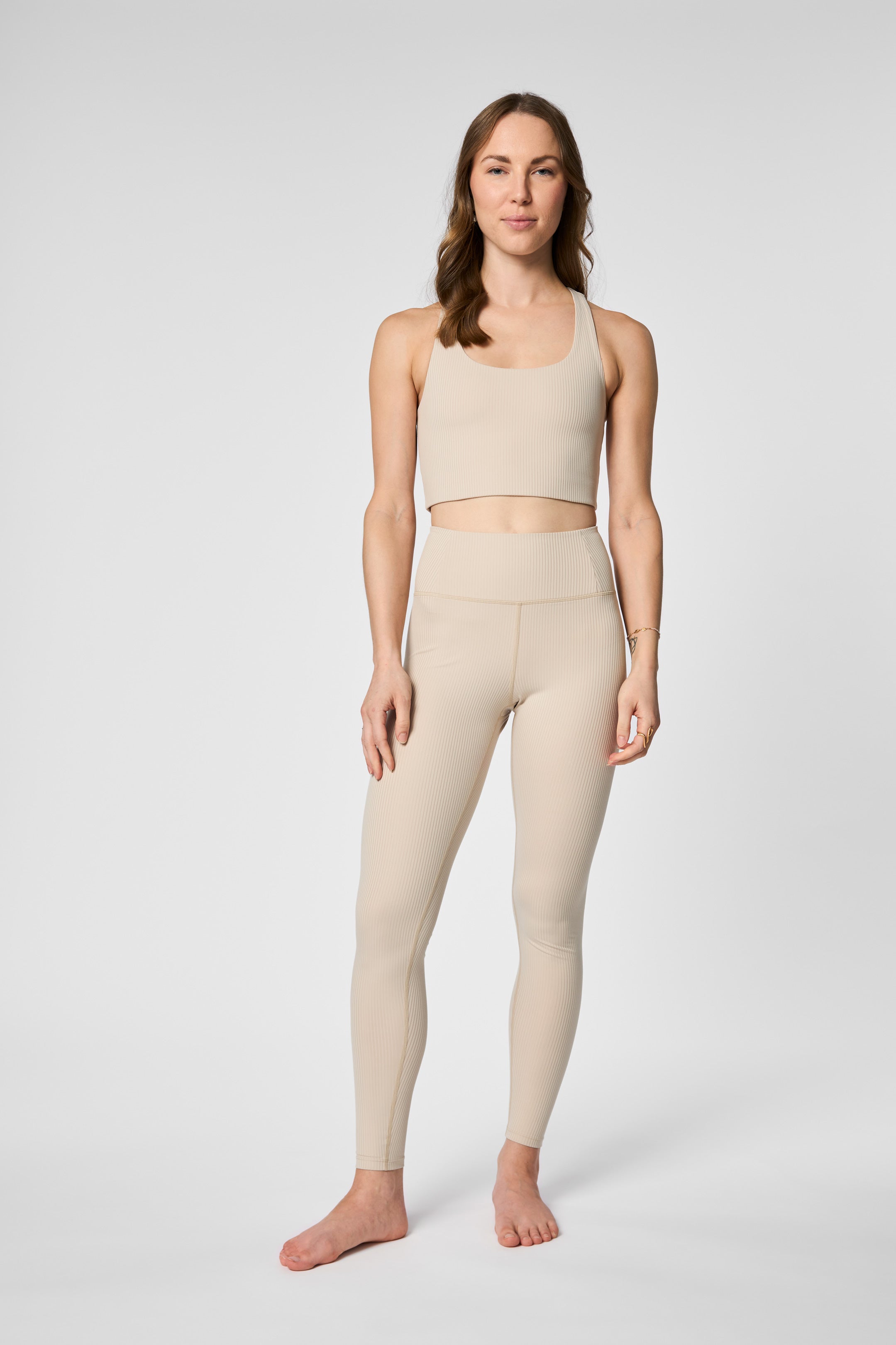 Rib High-Rise Legging, Long, Feather
