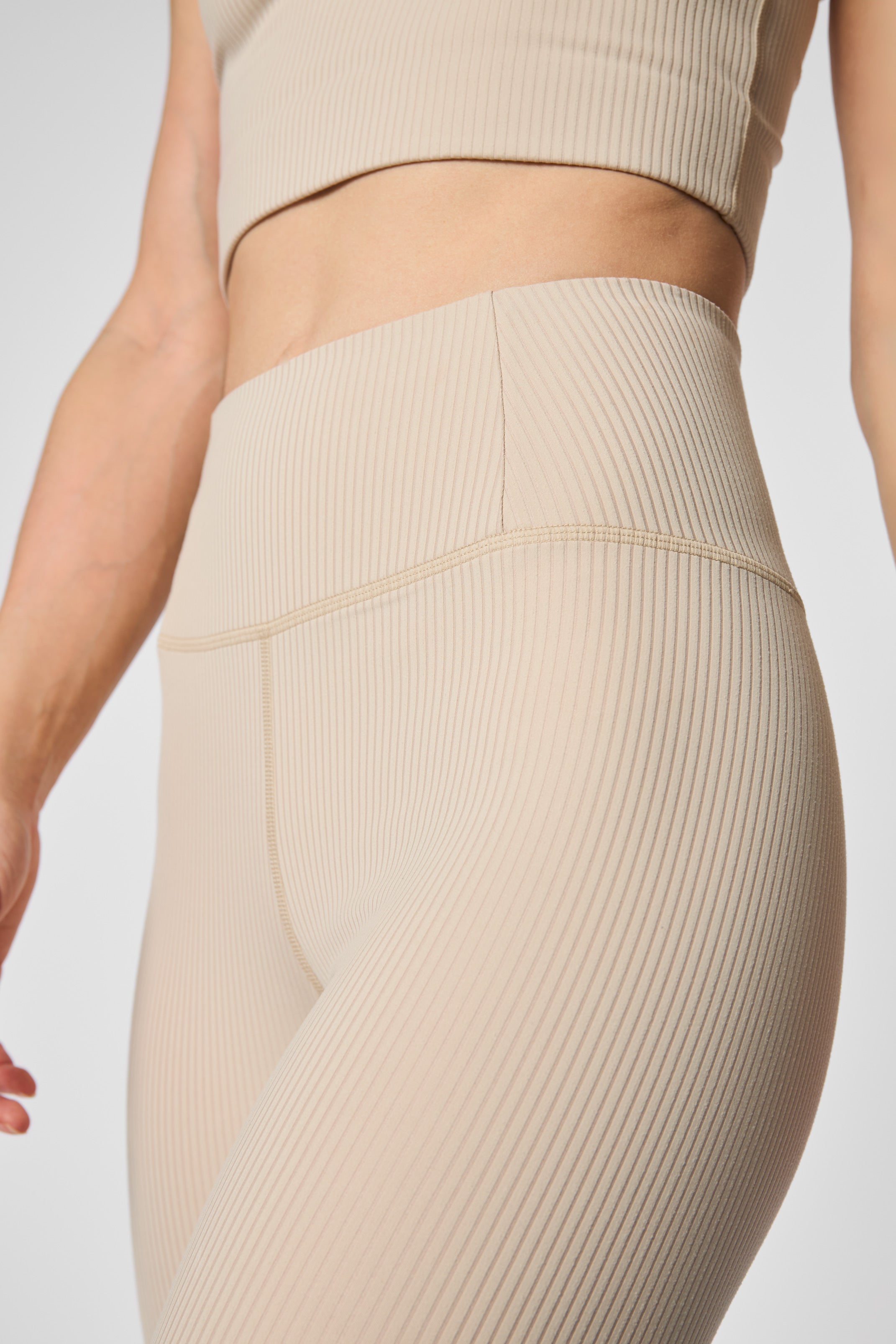 Rib High-Rise Legging, Long, Feather