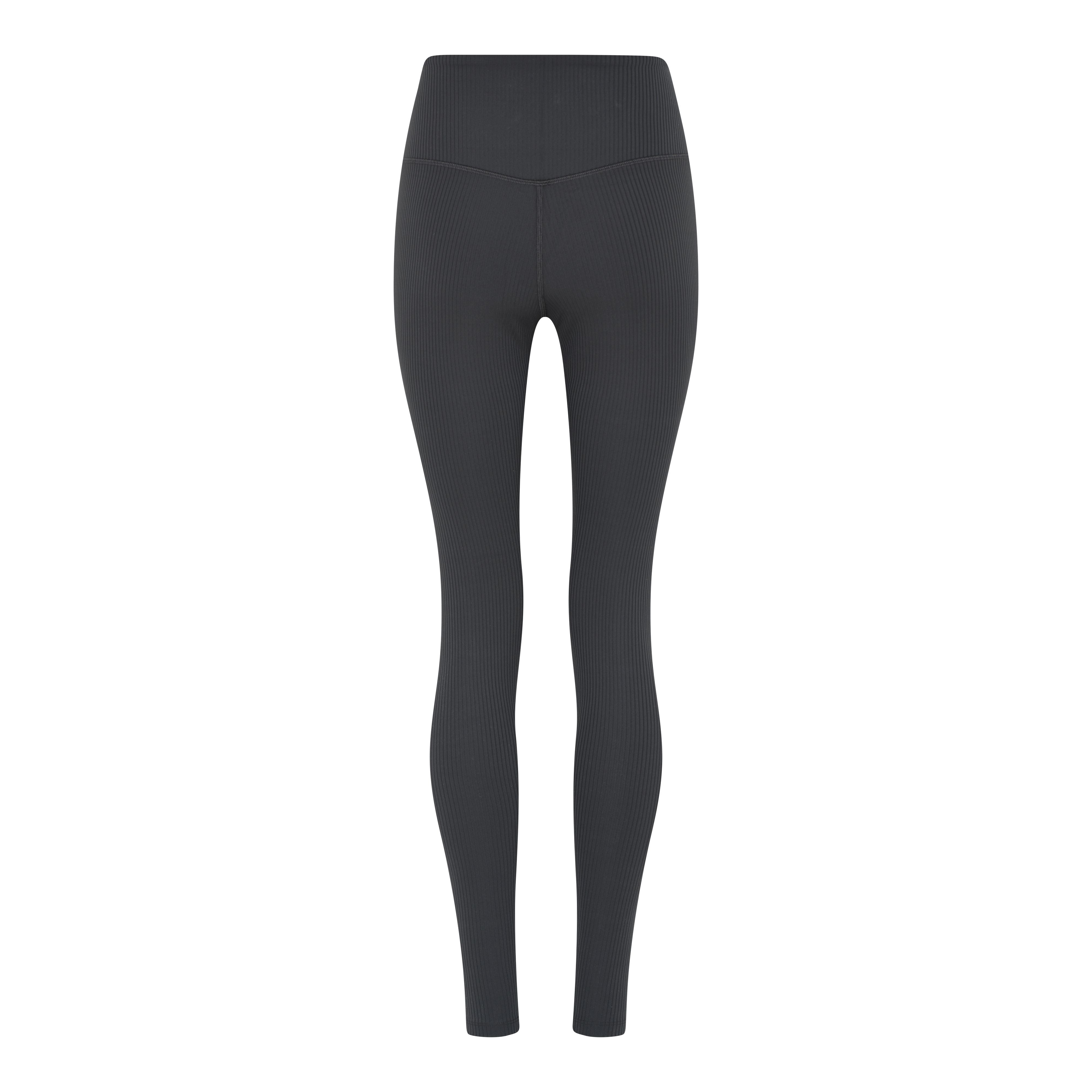 Rib High-Rise Legging, Long, Black