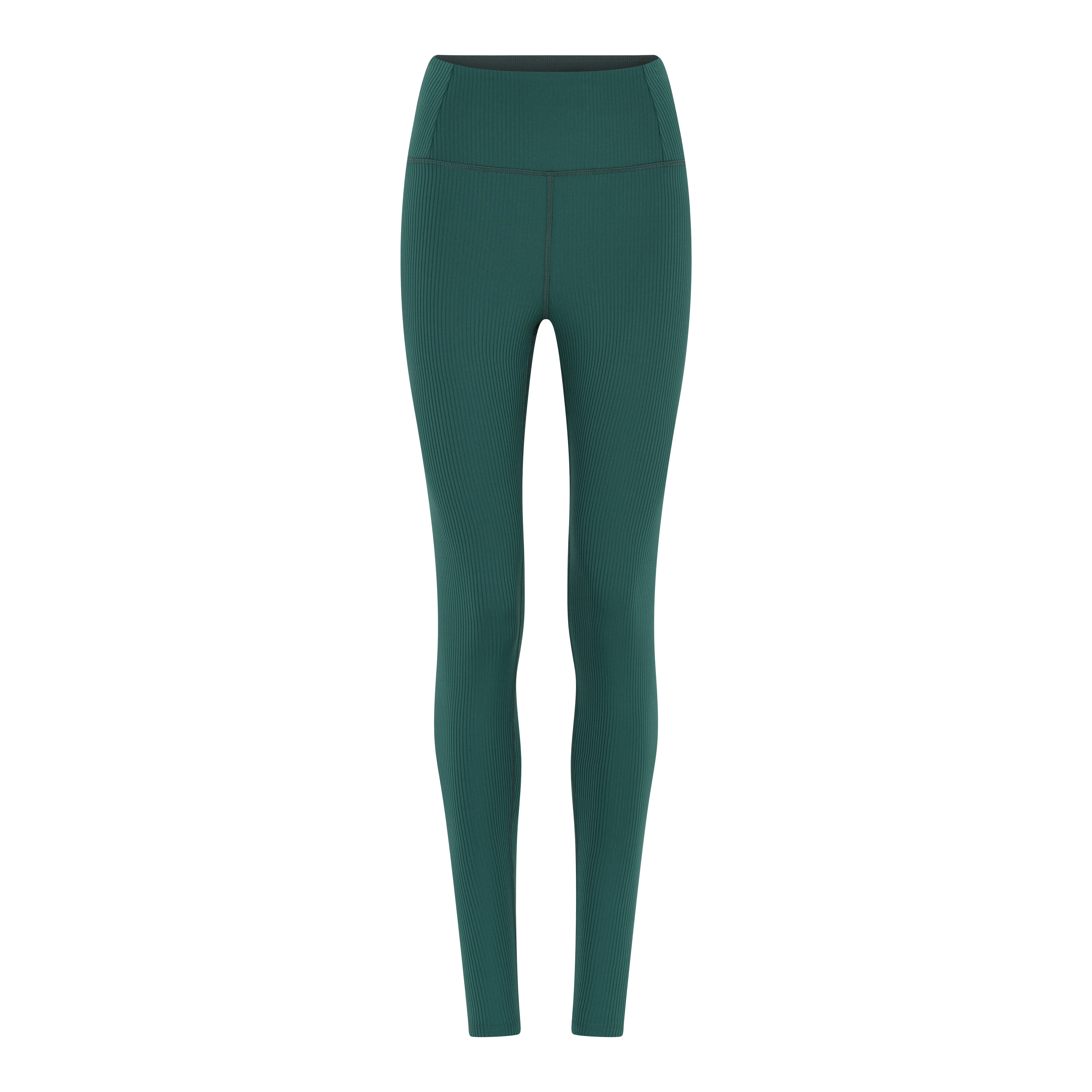 Rib High-Rise Legging, Long, Rain Forest