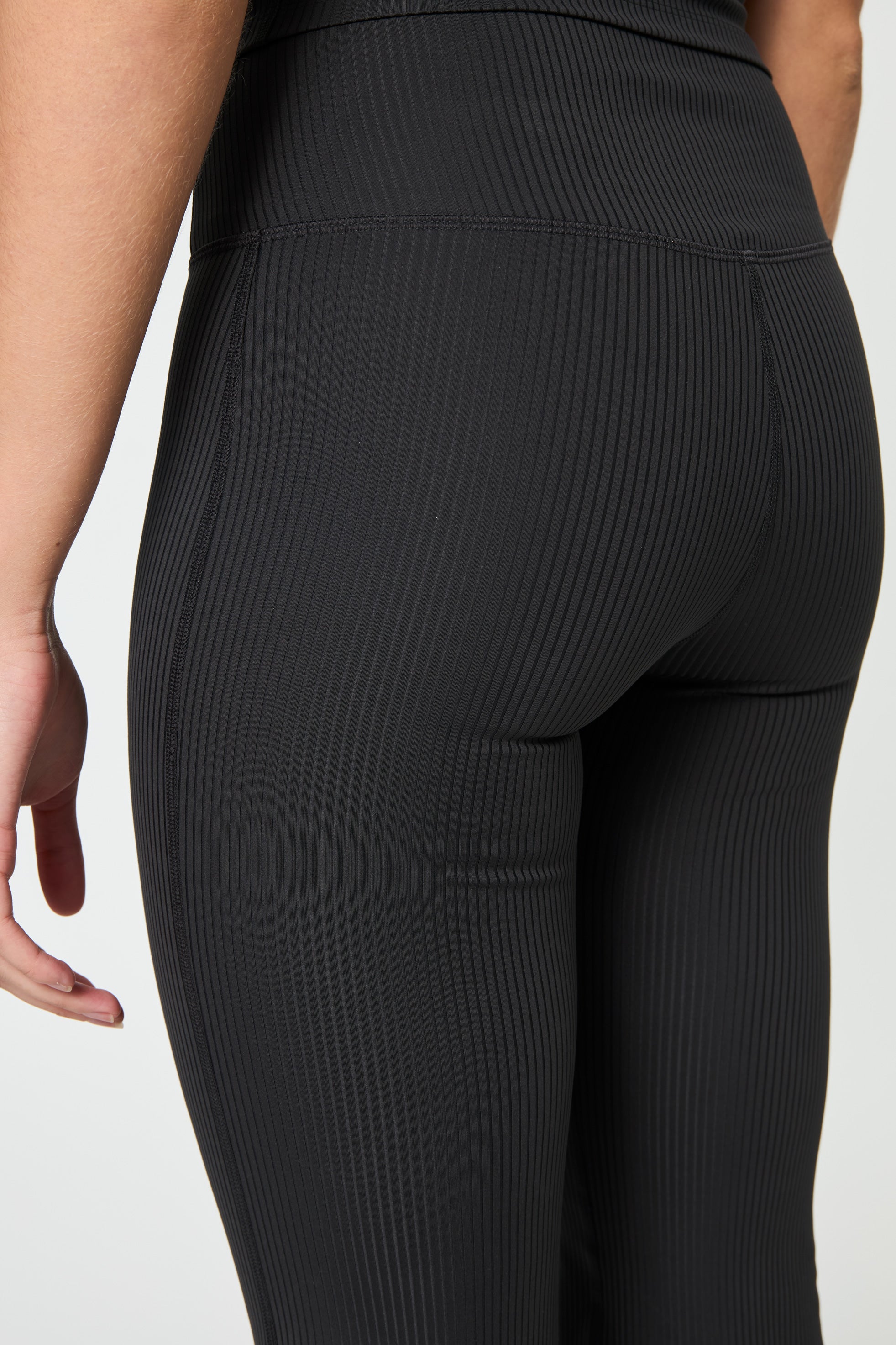 Rib Flare Legging, Black
