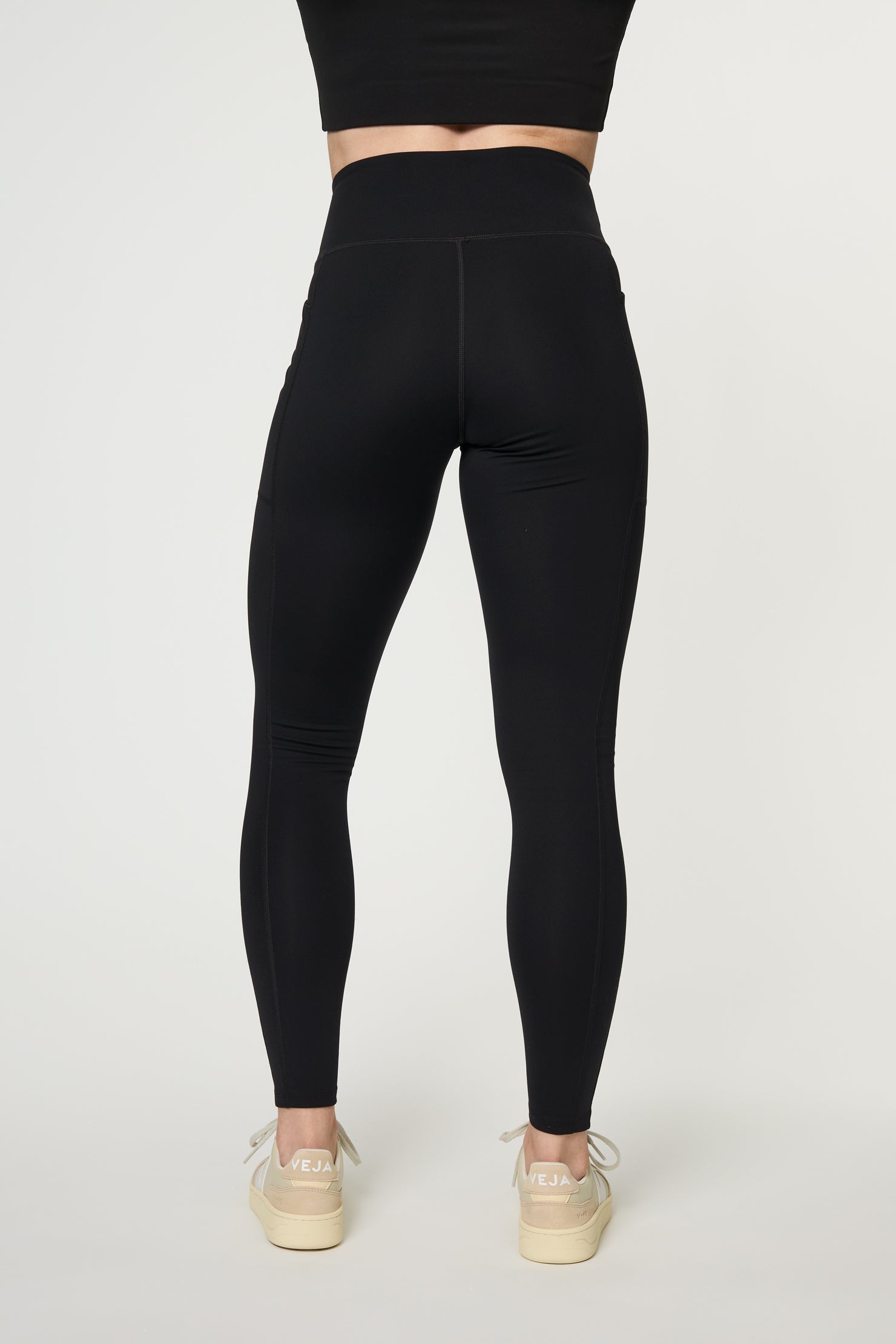 Pocket High-Rise Legging, Long, Black