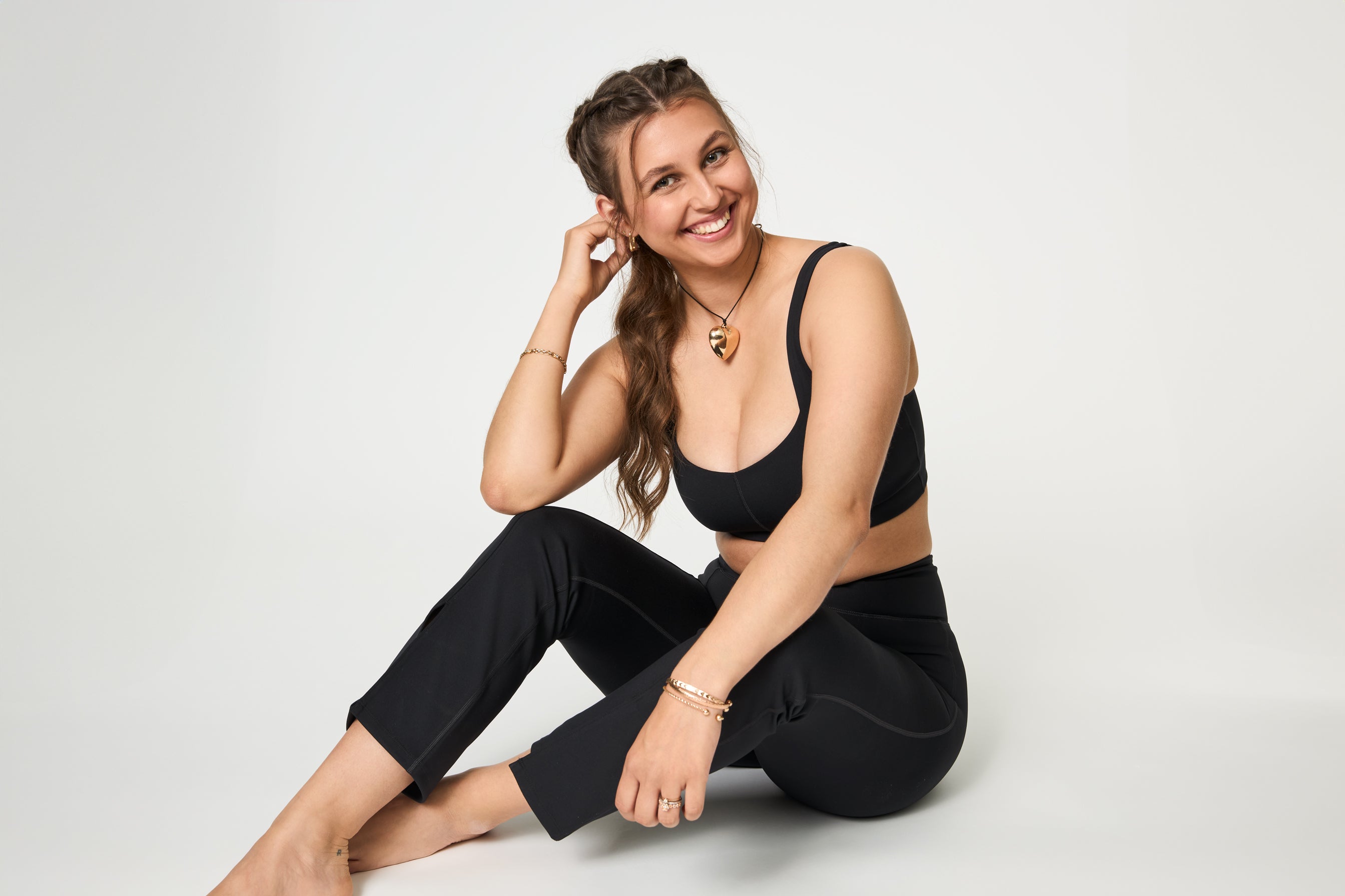 Luxe Split Hem Legging, Black