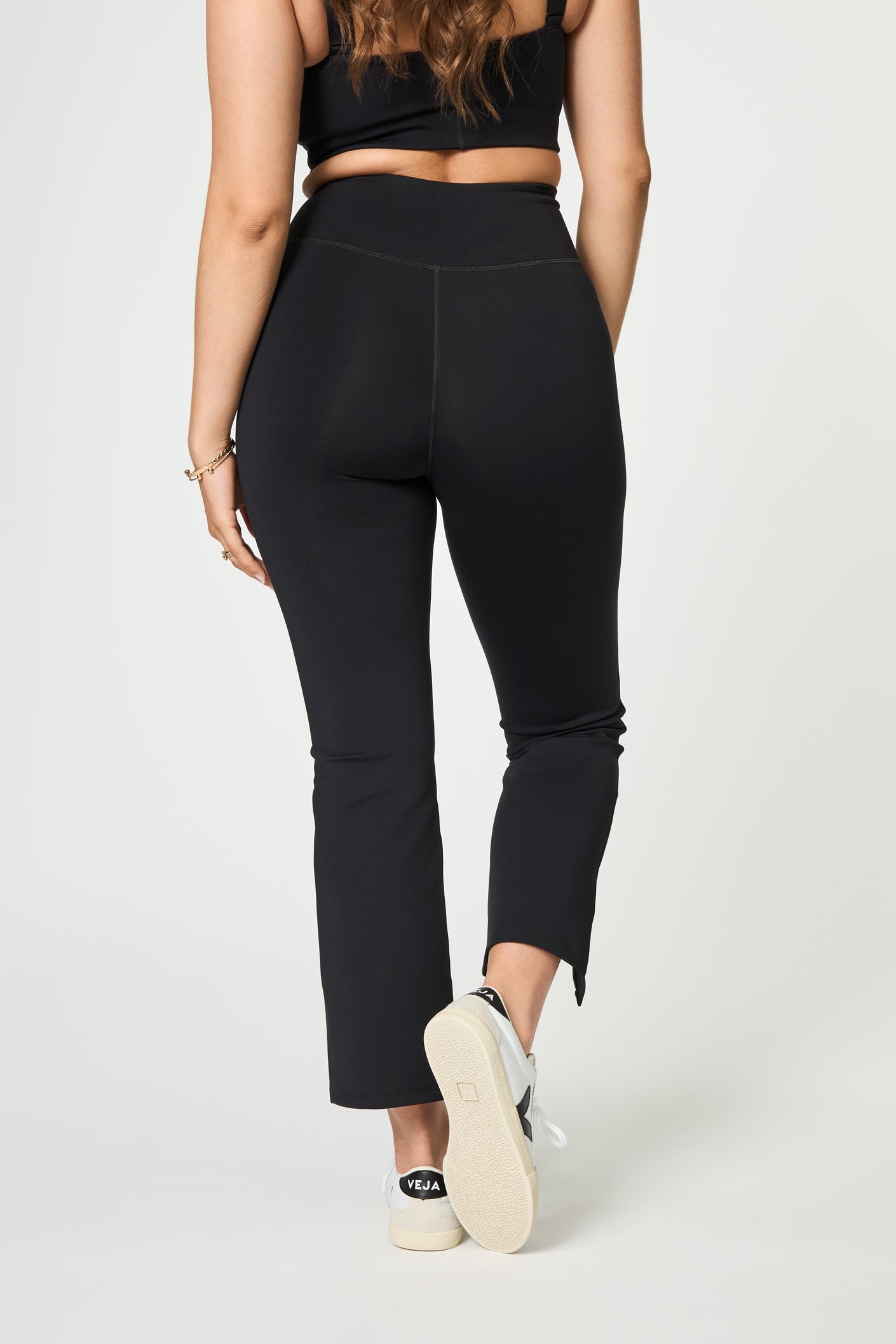 Luxe Split Hem Legging, Black