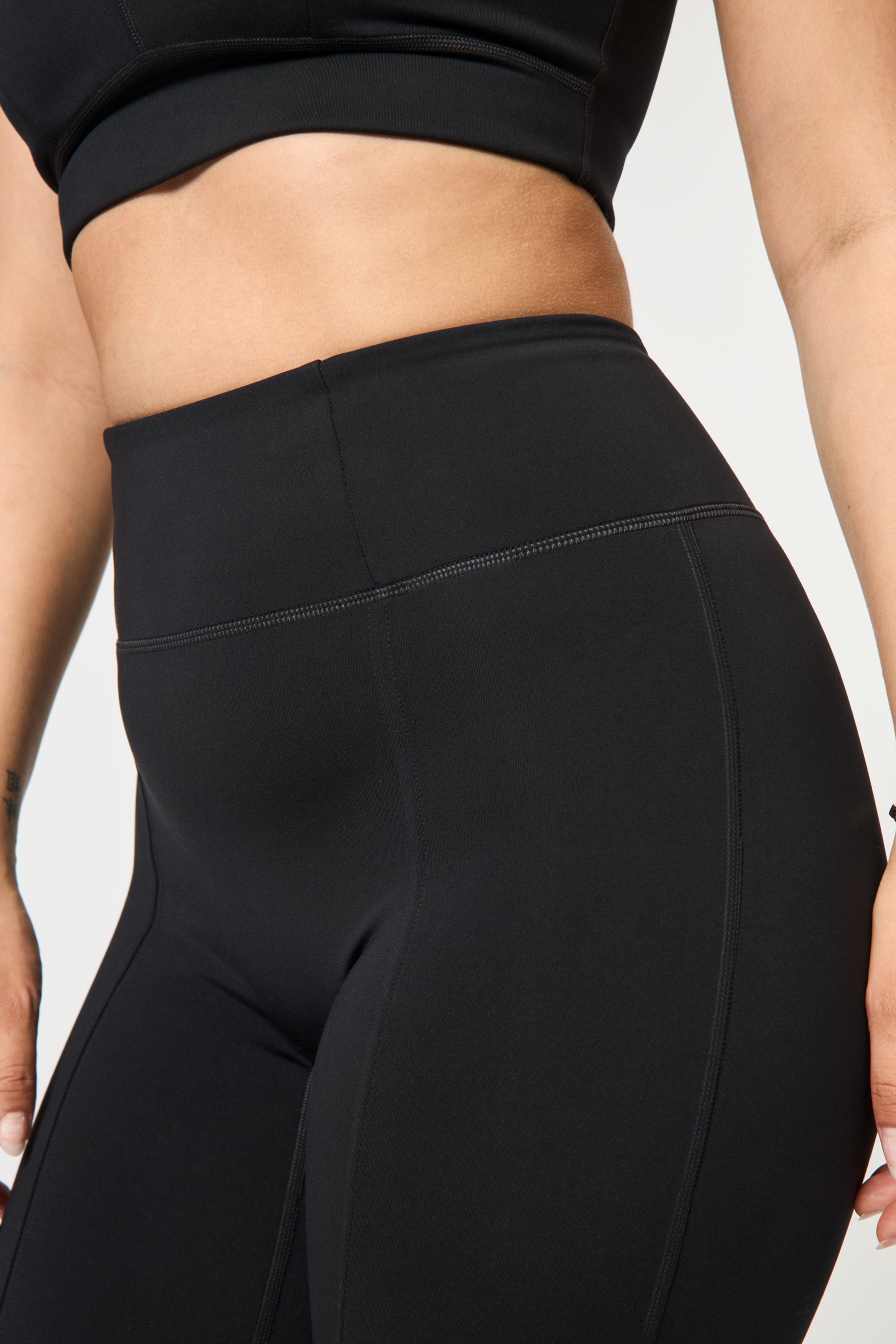 Luxe Split Hem Legging, Black